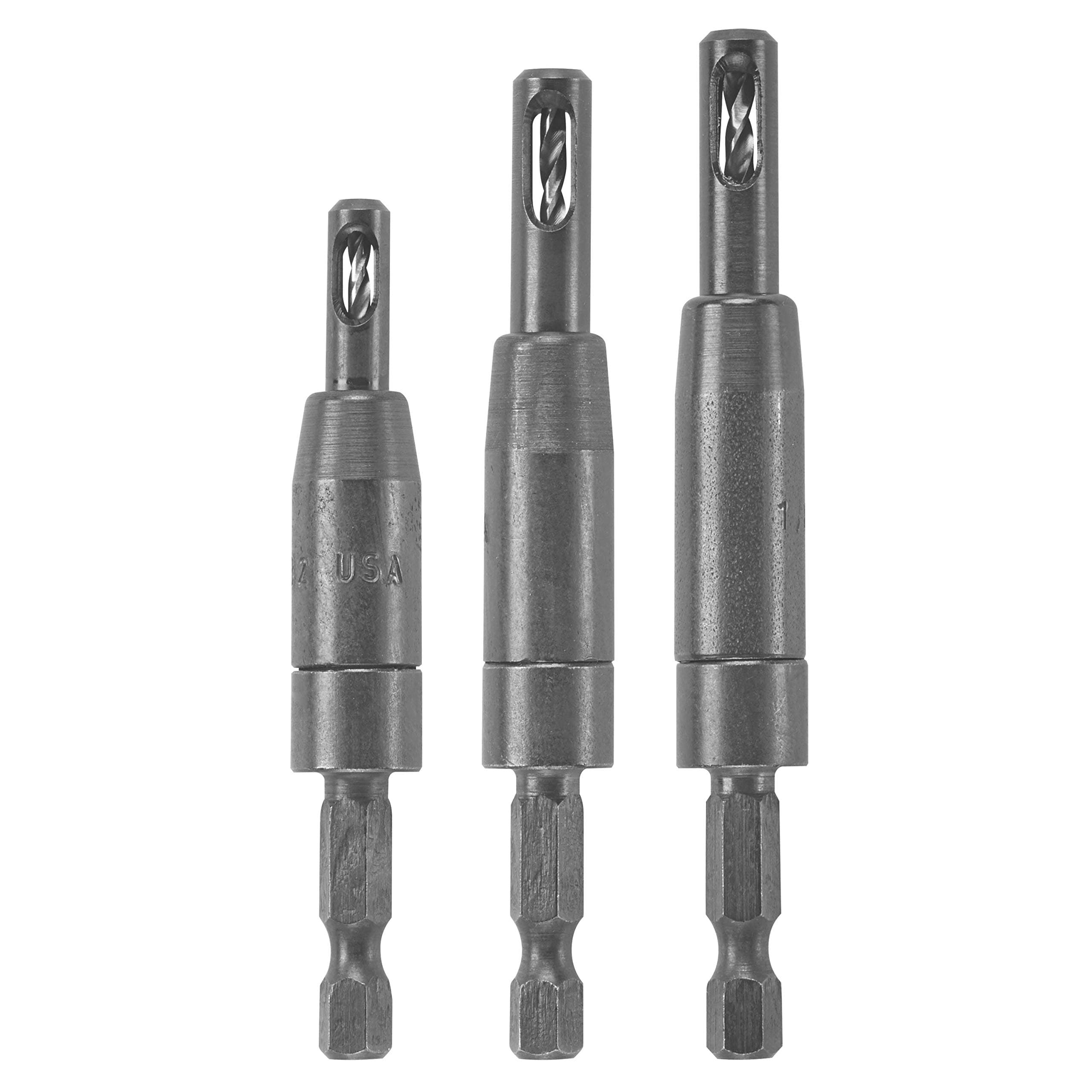 CC2430 Clic-Change 1/4 in. Self-Centering Drill Bit Assortment (3-Piece)