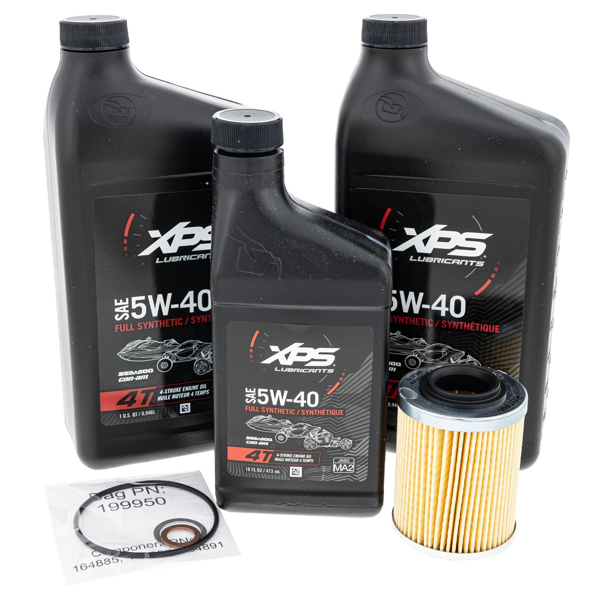 Can-Am New OEM Synthetic Blend Oil Change Kit 5W40 500 CC, 9779488