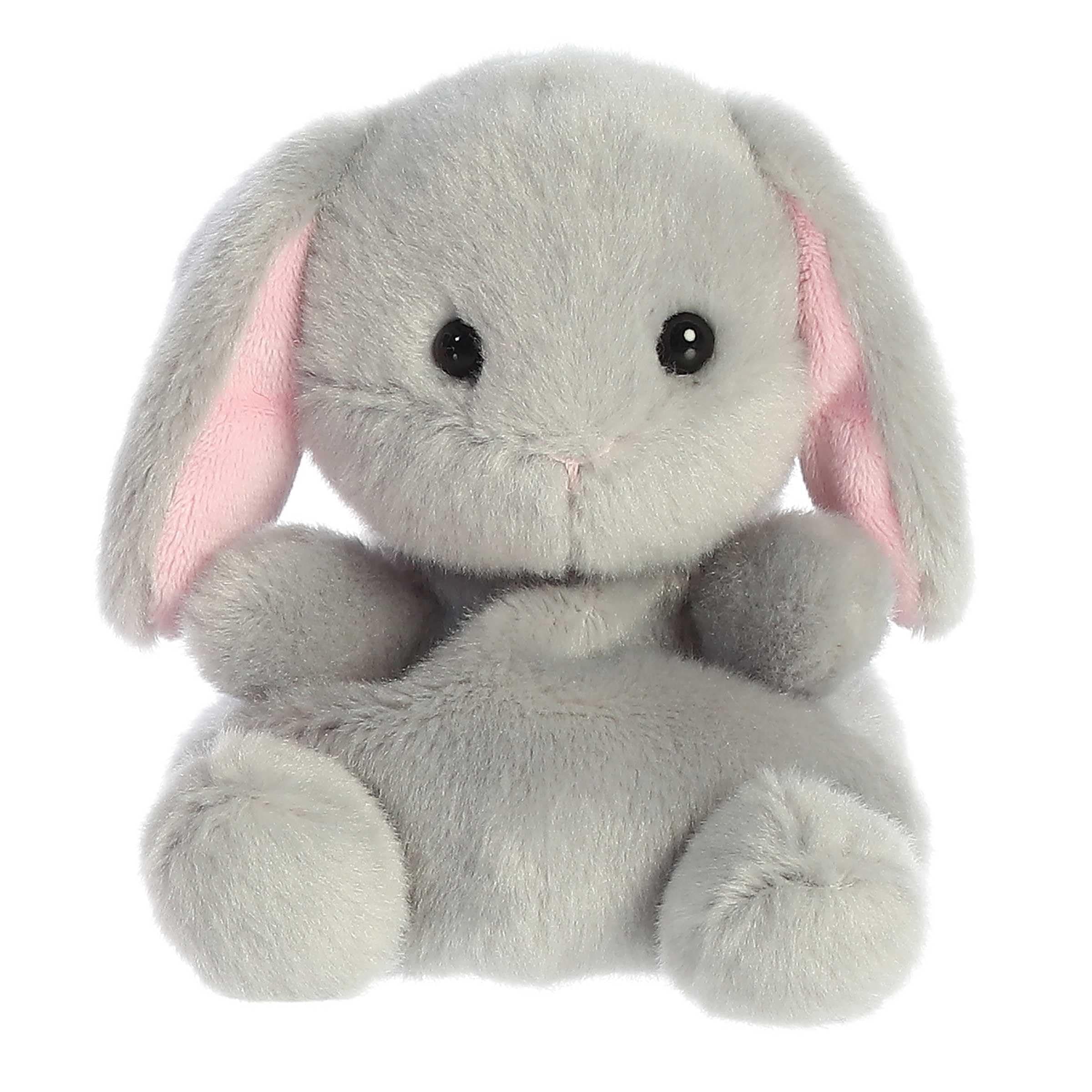 Aurora® Adorable Palm Pals™ Pebbles Bunny™ Plush - Pocket Sized Play - Collectible Fun - Grey 5"