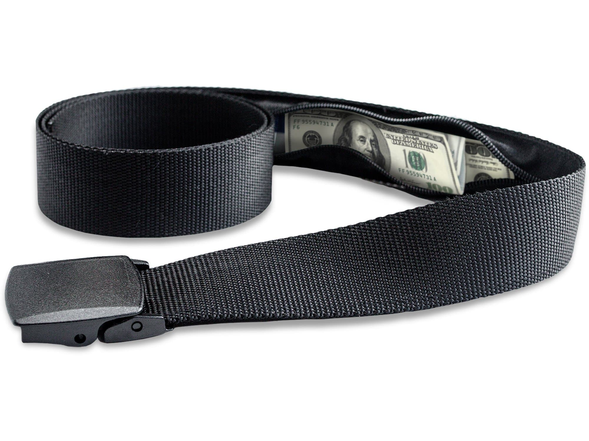 Money Belt for Men Travel Security Belt with Hidden Money Compartment Pocket, Cashsafe Anti-Theft Wallet Non-Metal Buckle