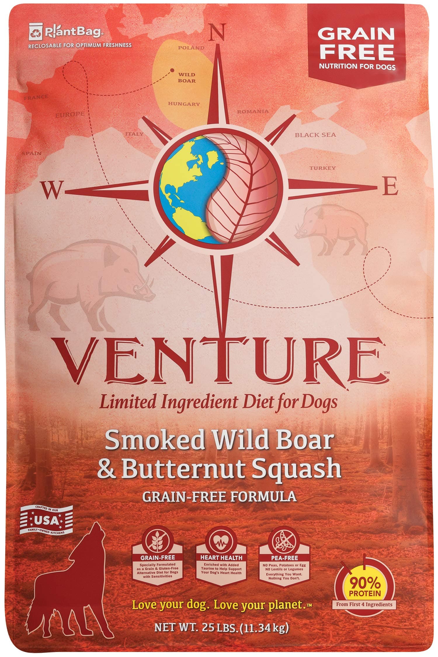 Venture Smoked Wild Boar & Butternut Squash Limited Ingredient Dry Dog Food