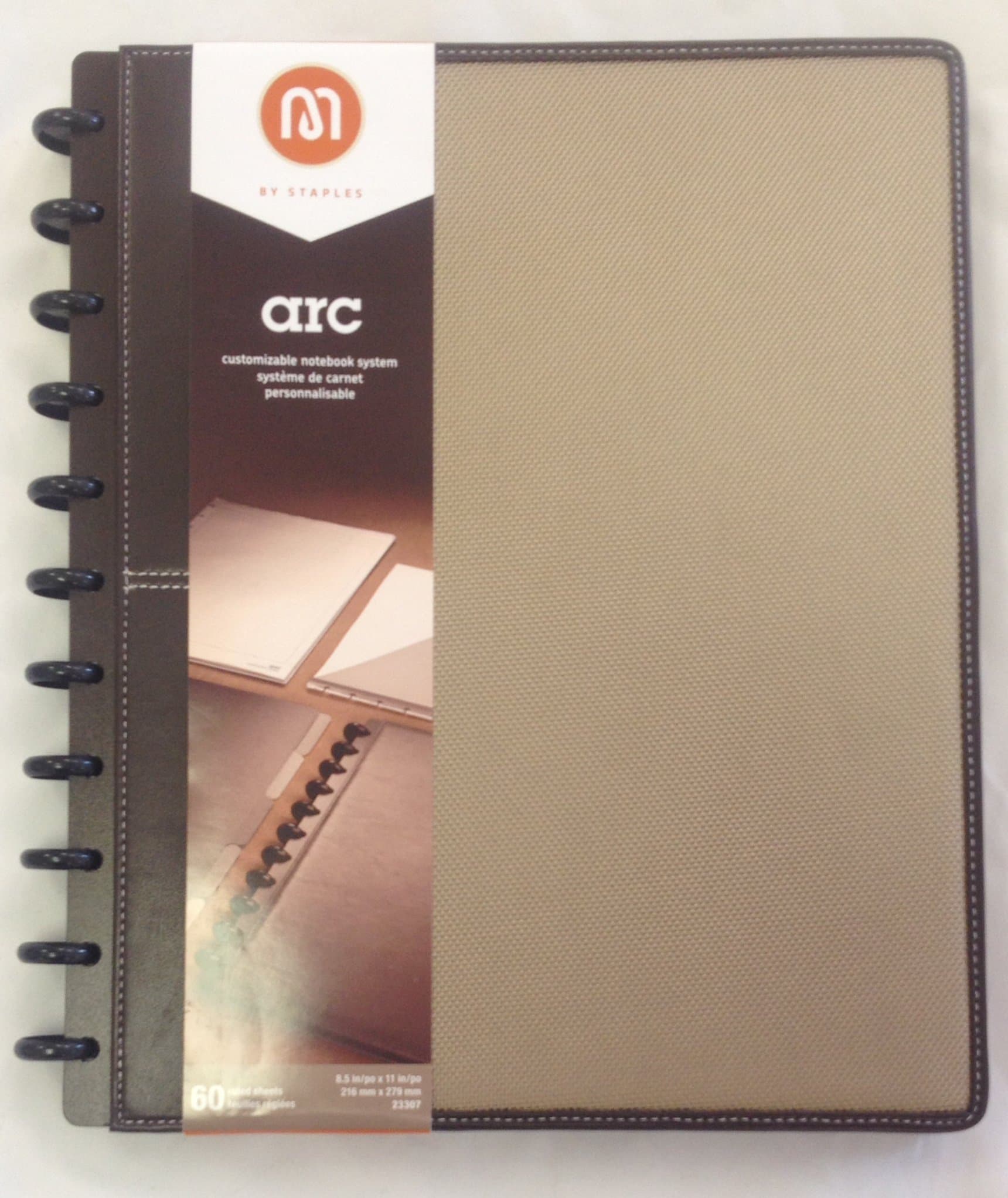 ARC Customizable Notebook System Brown / Tan Color