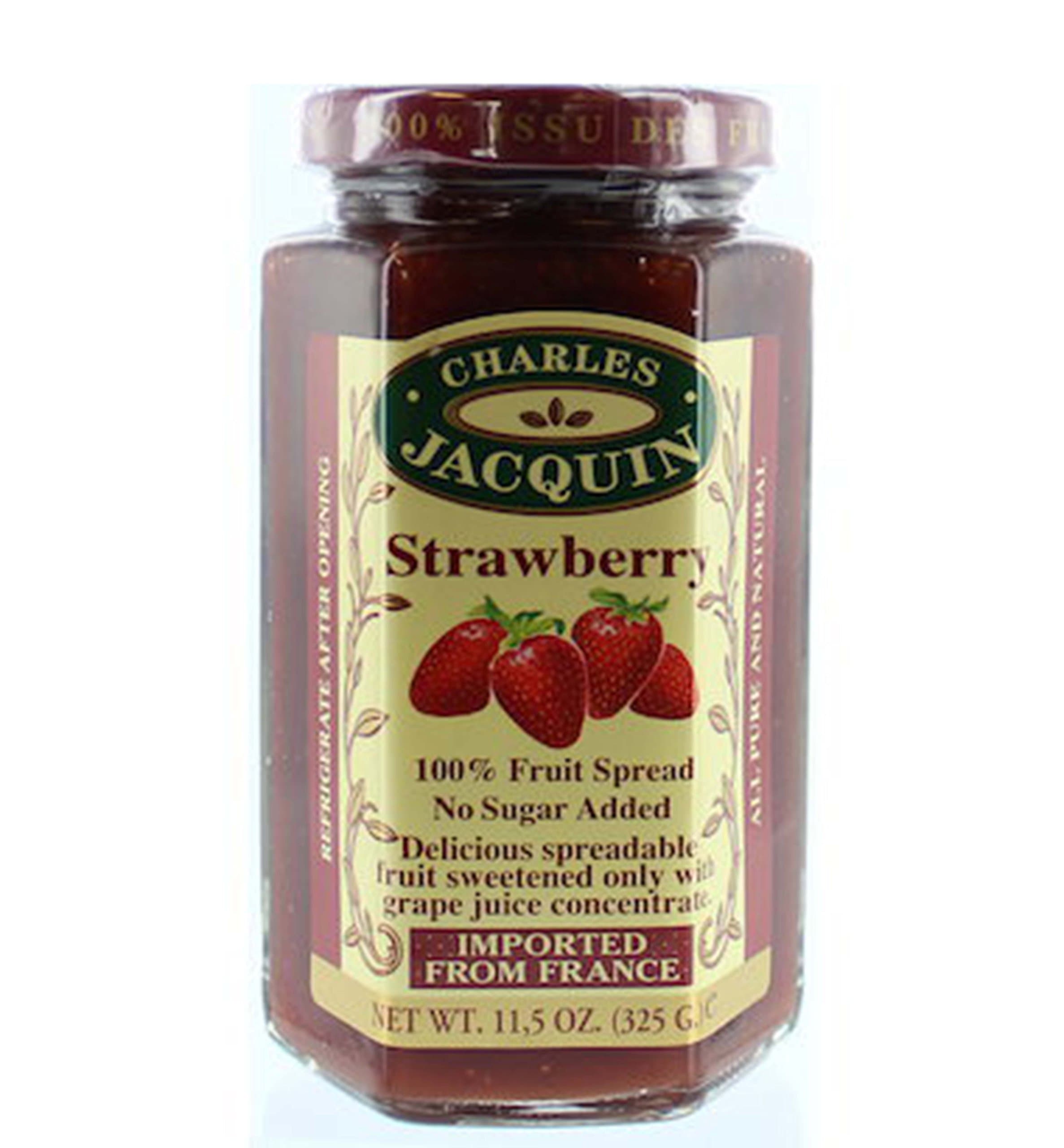 Charles Jacquin French All Natural Fruit Spread 11.5 Ounce Imported From France (Strawberry)