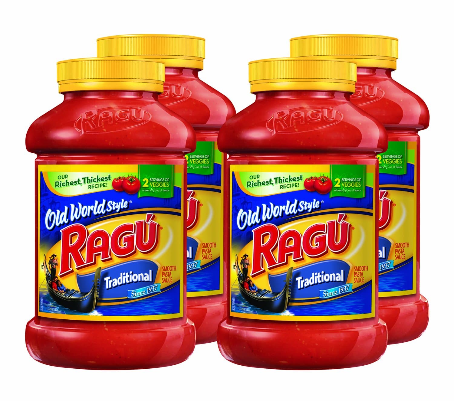Ragu Pasta Sauce, Old World Style, Traditional, 45 Ounce Bottles (Pack of 4)