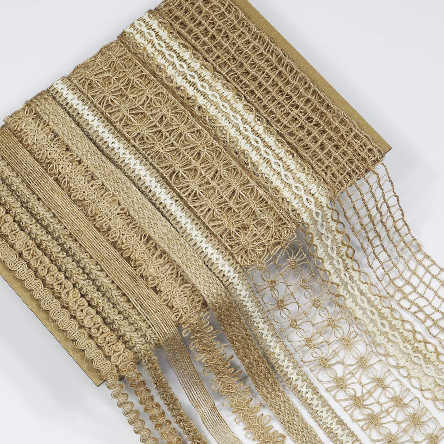 10 Kinds of Jute Ribbons, Ribbons Lace Craft Ribbon Net DIY Sewing Craft Gifts Wrapping Party Holiday and Rustic Wedding Decoration (Total Length: 20 Yards)