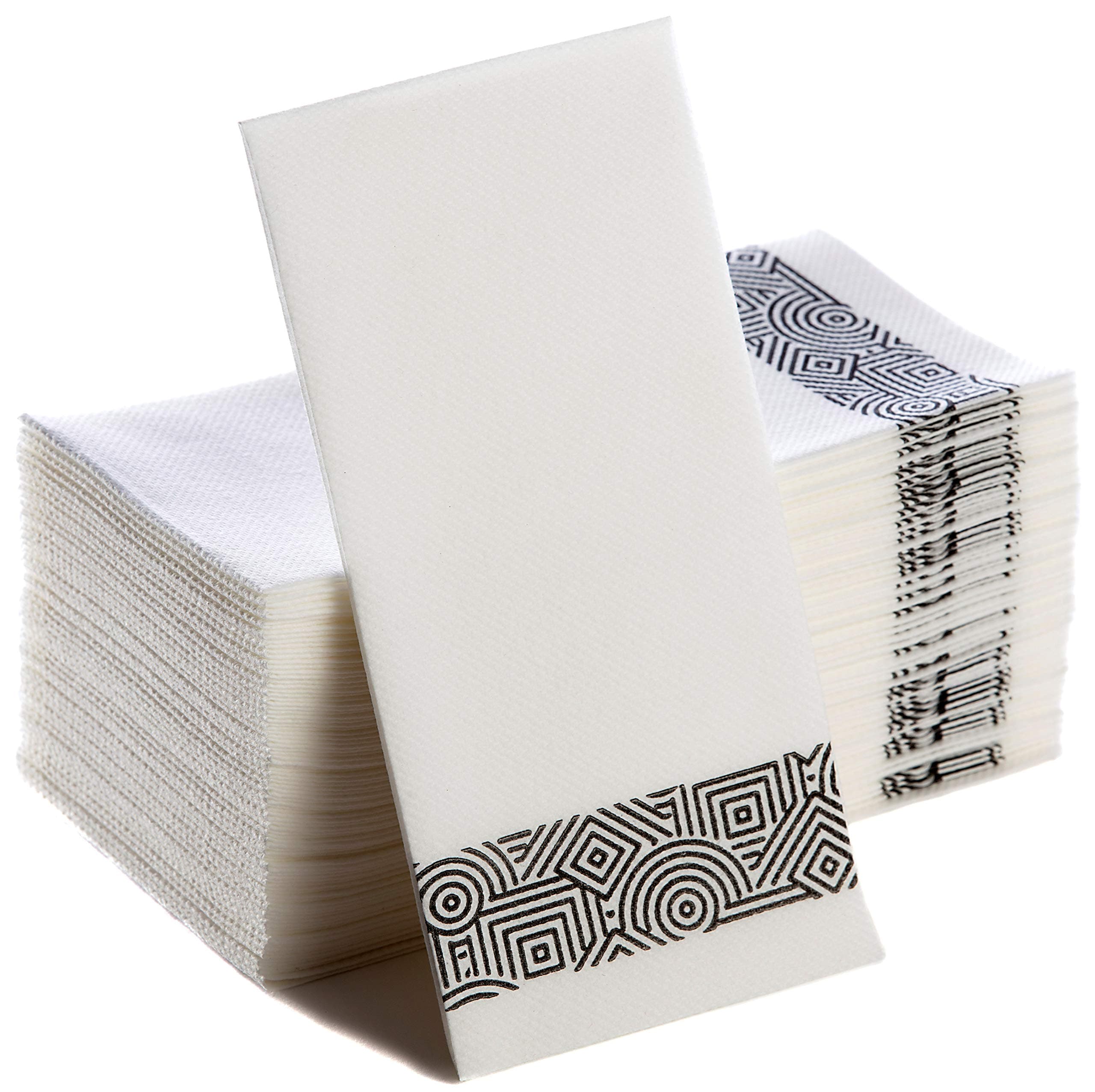 Linen Feel Guest Disposable Cloth Like Dinner Napkins Soft, Absorbent, Decorative Paper Hand Towels for Kitchen, Bathroom, Parties, Weddings, Dinners Or Events White 100 pack