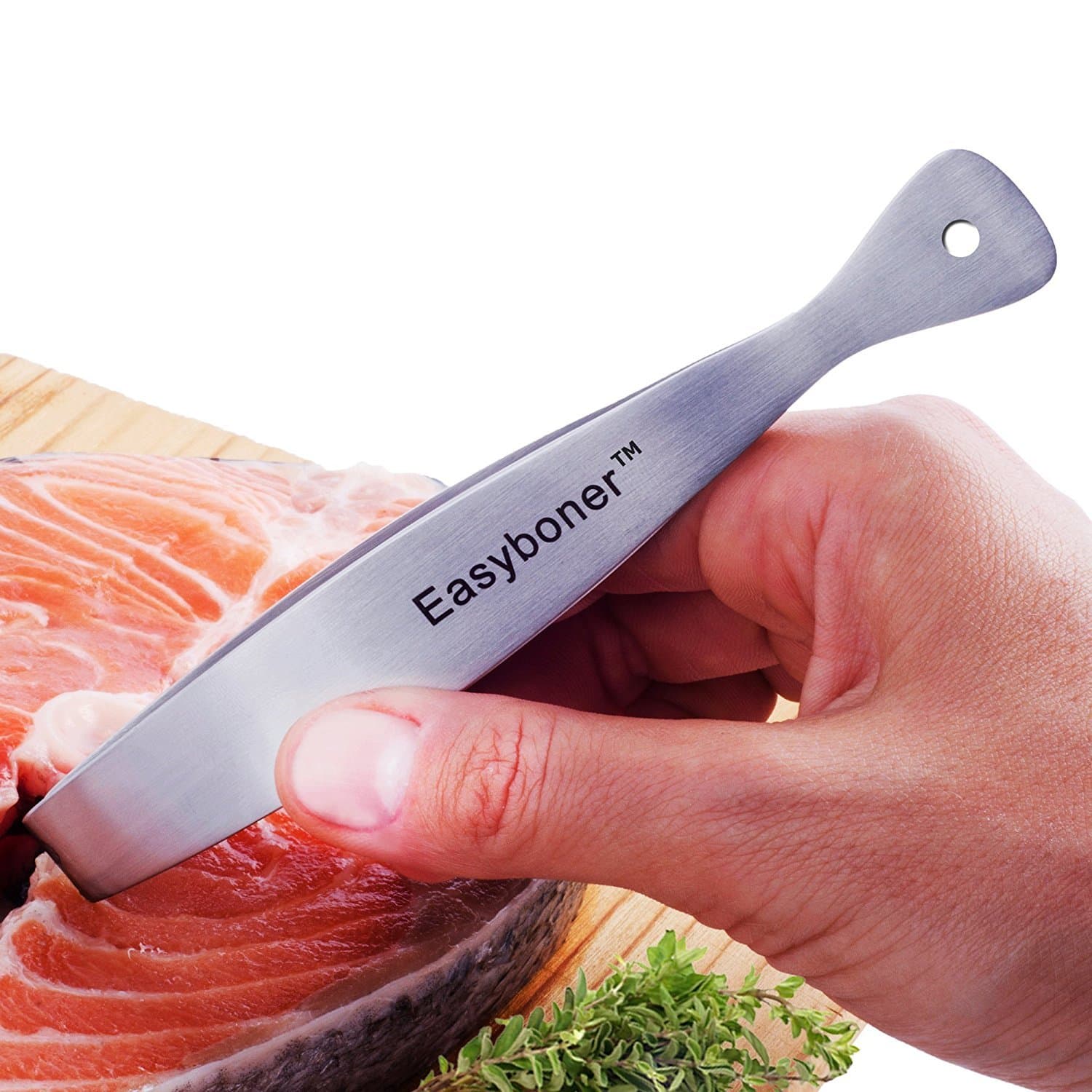 Fish Bone Tweezer, Fillet Pin Bone Remover Tool, Outdoor, Kitchen & Cooking Utensil. Durable Fishing or Boat Gift for Cleaning or Boning Salmon. Unconditionally guaranteed for life.