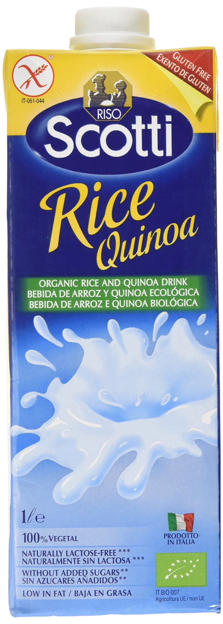 Riso Scotti Organic Rice Milk Drink with Quinoa, 1 Litre- Bio Pack of 5