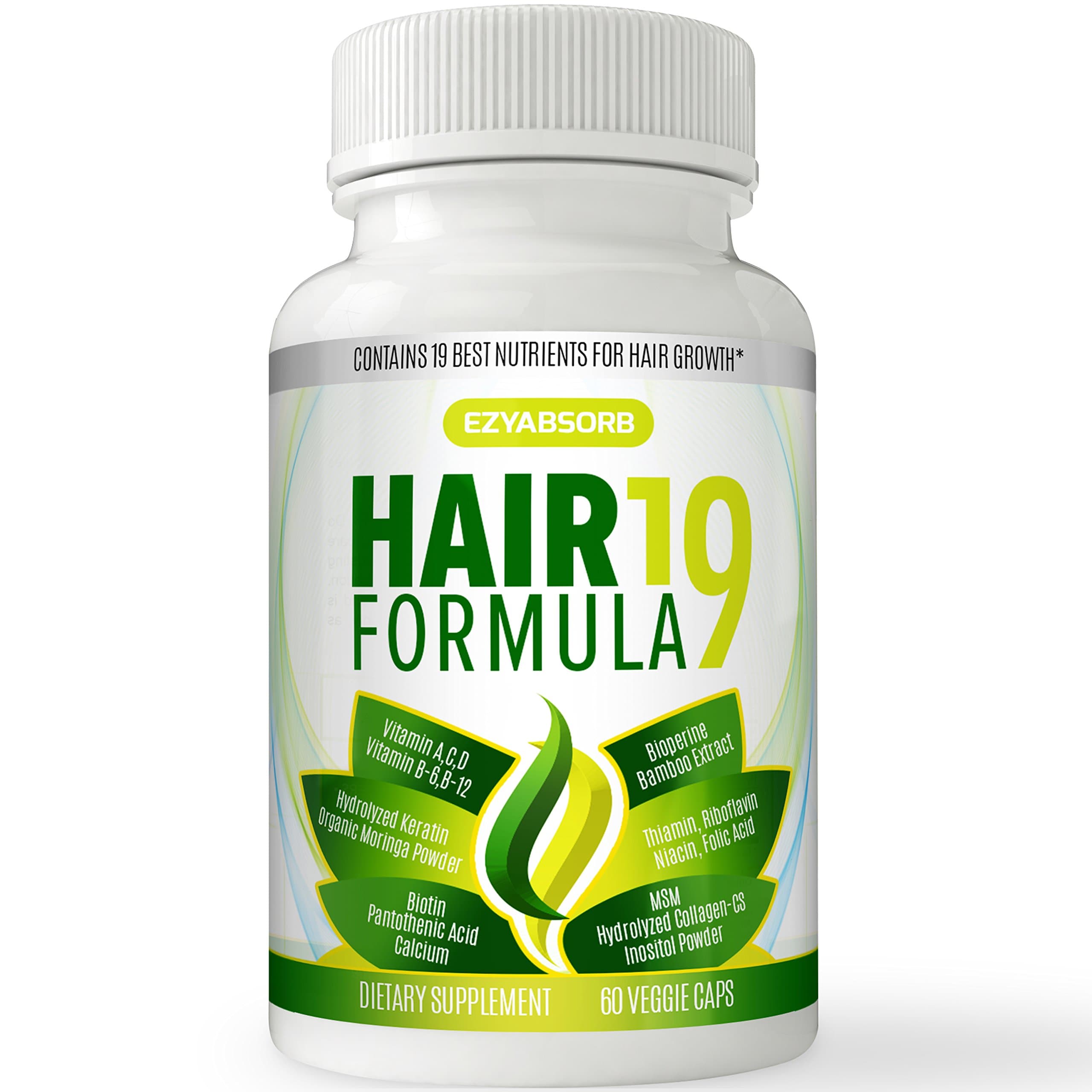 Hair Vitamins - Scientifically Formulated To Nourish Hair Follicles & Scalp For Thinning Hair, Faster New Hair Growth. Contains Hair Growth Herbals For Longer, Stronger, Thicker Hair