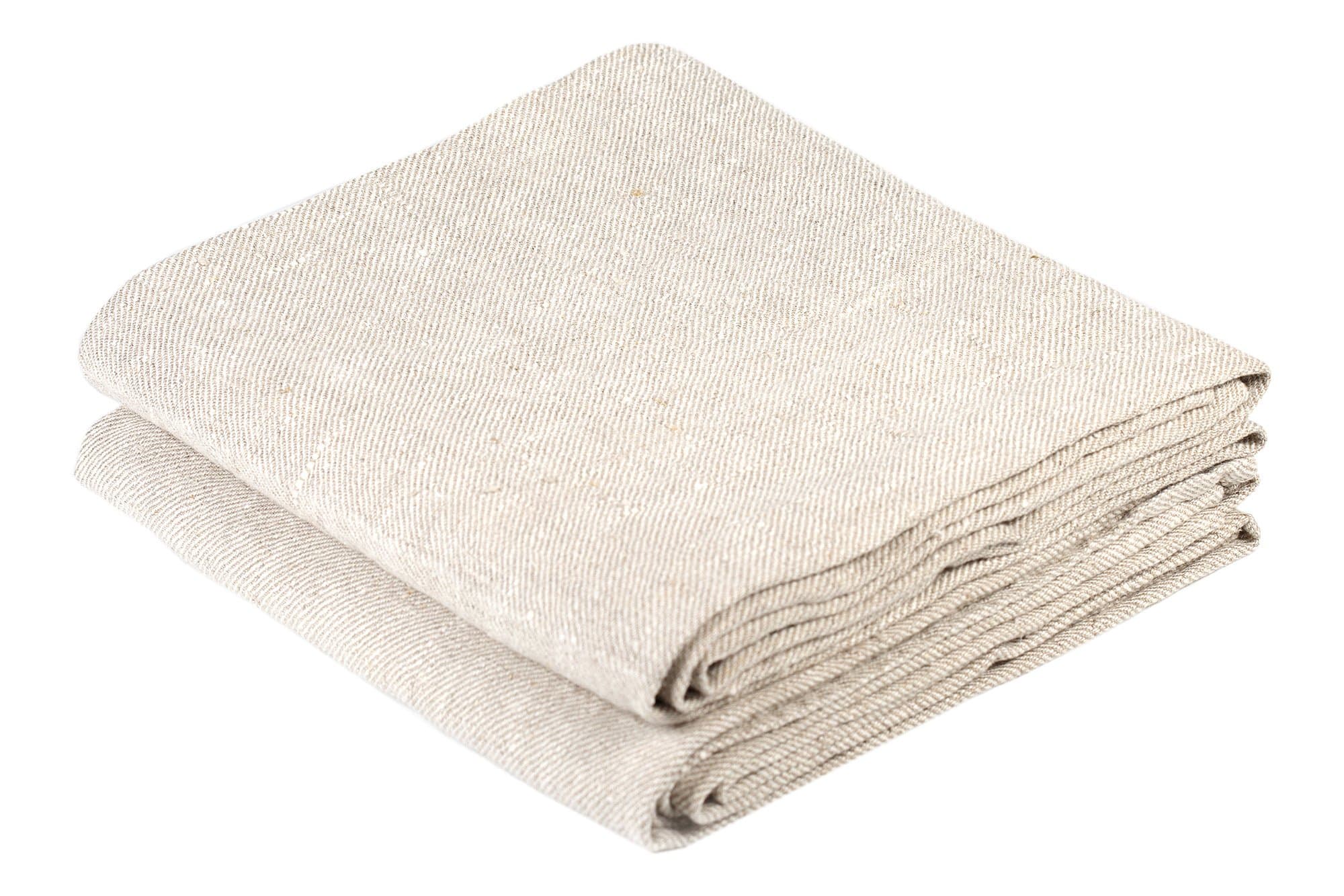 Natural Huckaback Pure Linen Hand Kitchen Towel, 16 x 30 Inches, Set of 2