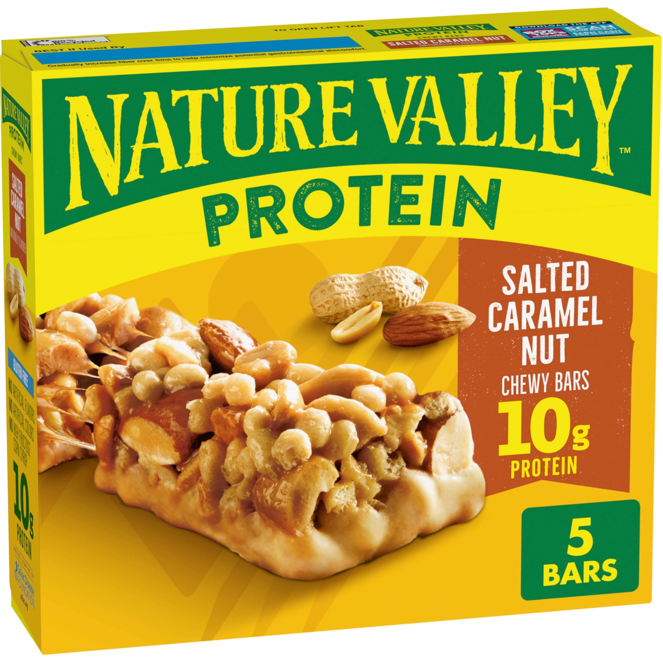 Chewy Protein Granola Bars, Salted Caramel Nut, 5 Bars, 7.1 OZ