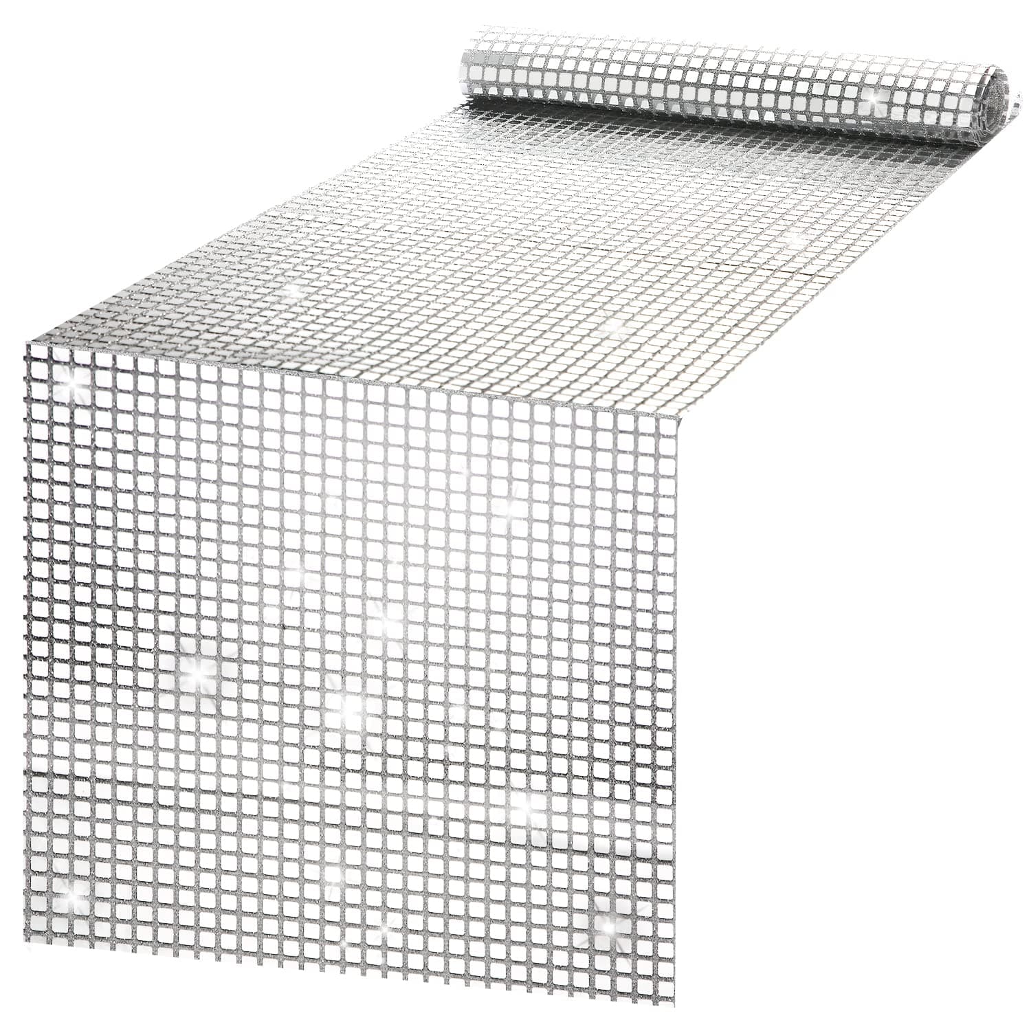 1pcs 12 x 108 Inch Silver Disco Table Runner, Disco Ball Table Runner Glitter Disco Party Table Runner Mirror Foil Table Runner Party Supplies Birthday Party Decoration Wedding Tablecloth