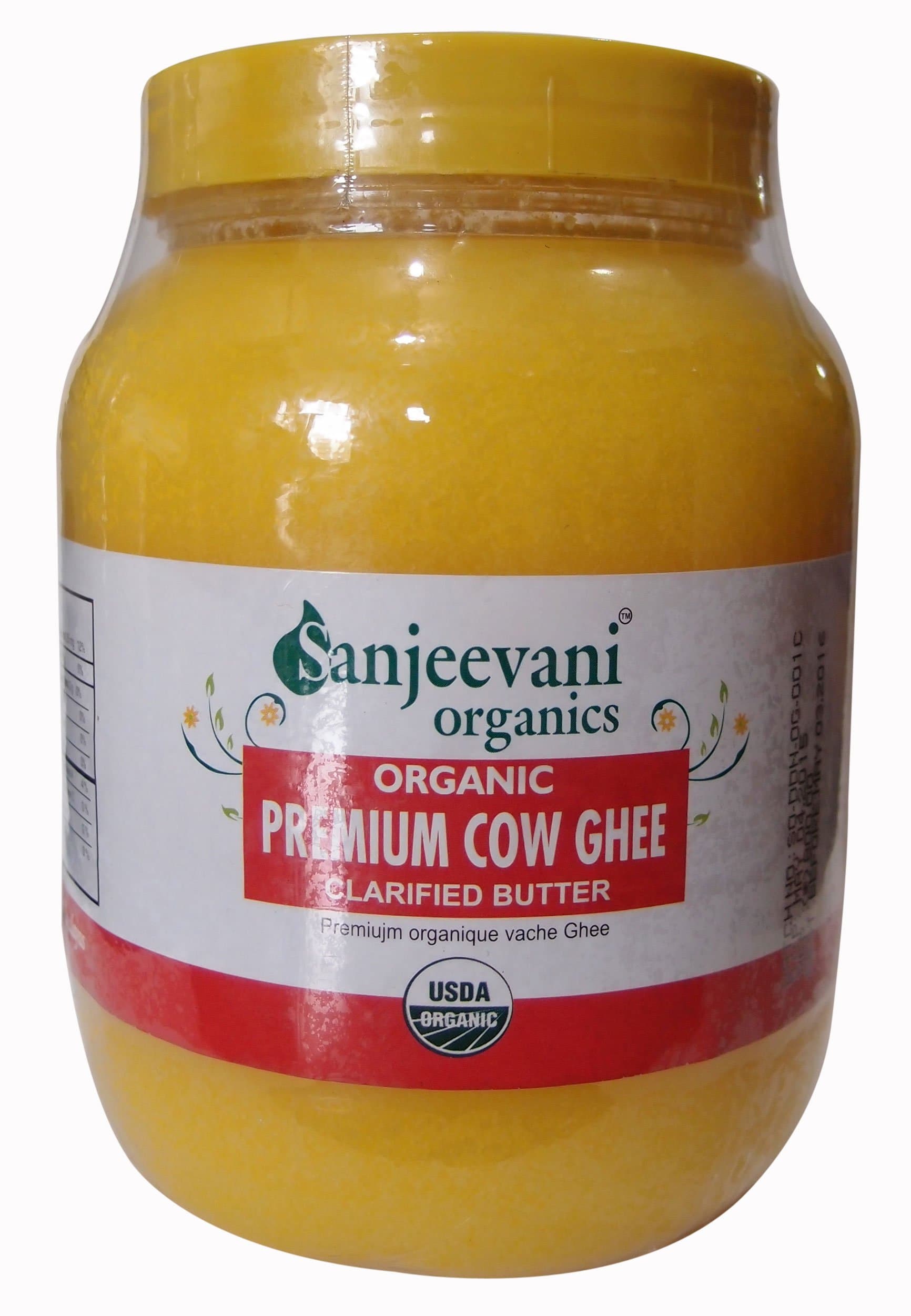 Cow Ghee (USDA Certified Organic) - 100% Pure Premium Desi Ghee - 500ml - with Free Gift Samples and Free Shipping