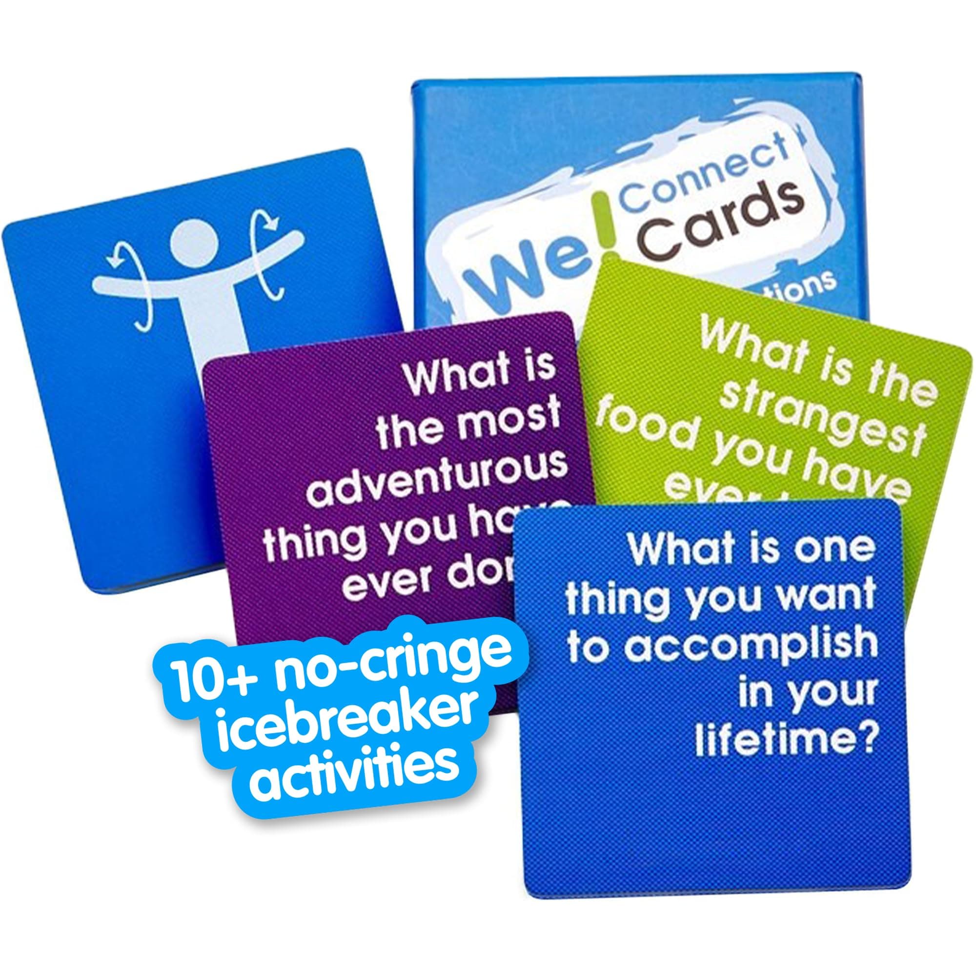 We! Connect Cards - Conversation Cards to Build Trust & Connection - Ideal Office Games, Ice Breakers & Educational Team Building Games - Featured by TEDx (60 Color-Coded Pieces)
