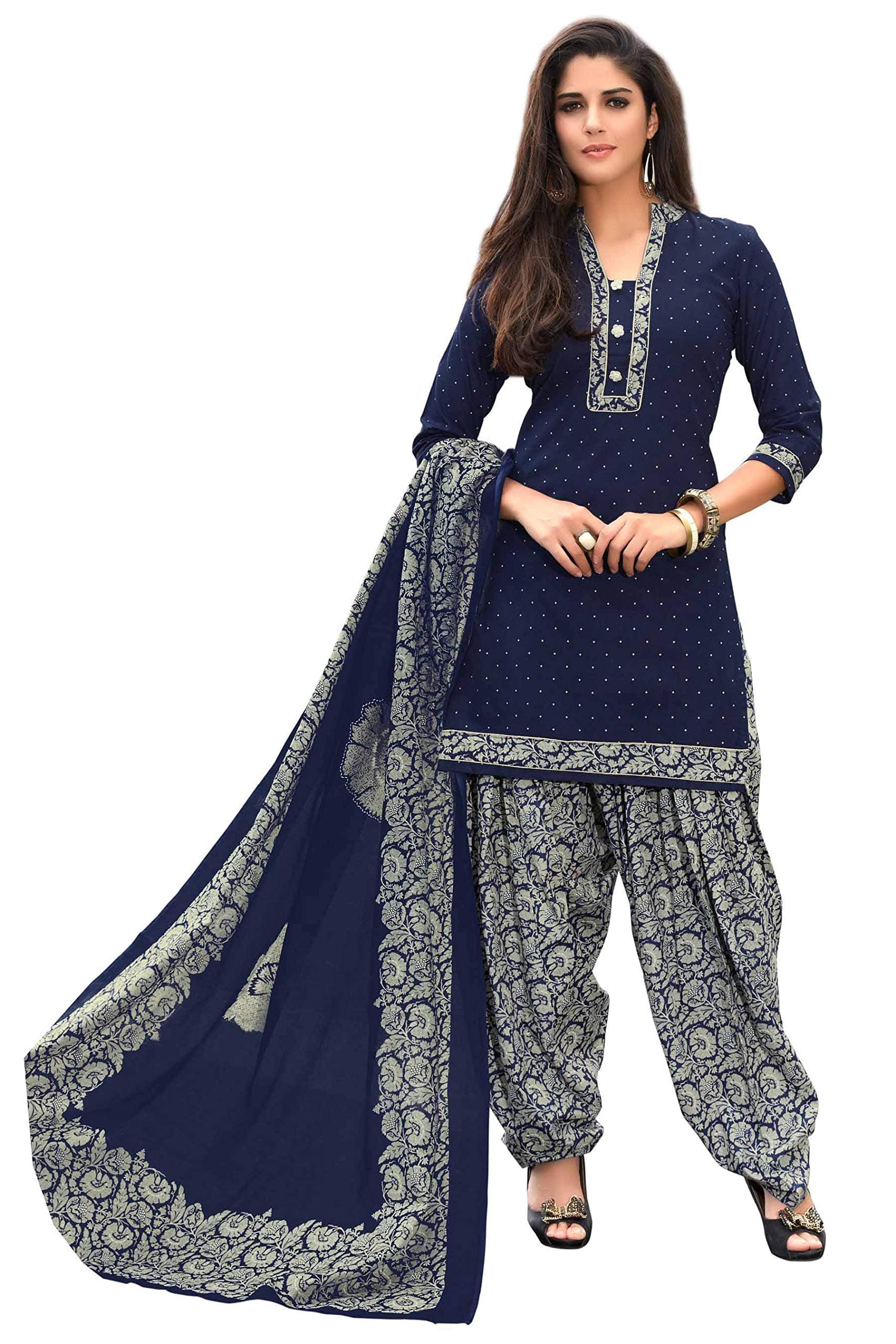 Cotton Printed Readymade Salwar Suit For Women