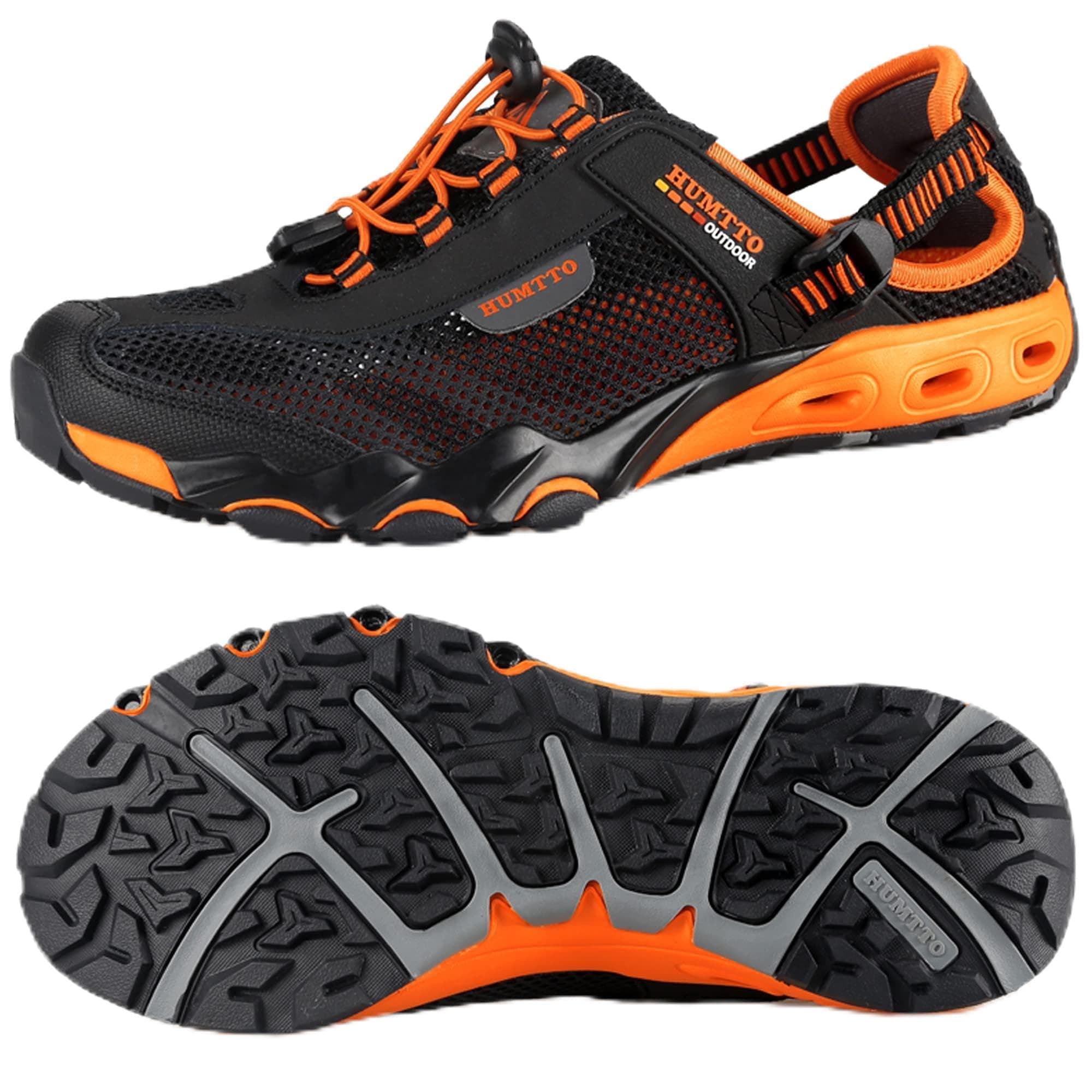 Men's Amphibious Water Shoes - Hiking Sandals for Men Outdoor Water Sandal Closed Toe Non-Slip River Shoes Summer Quick Drying Aqua Shoe