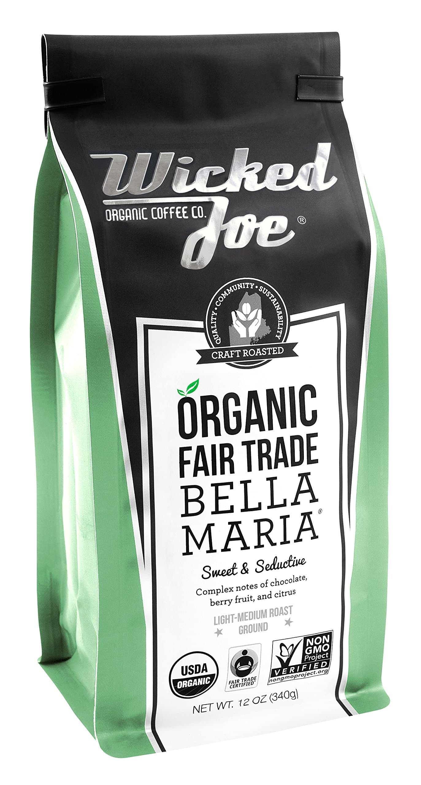Coffee Bella Maria Ground, 12 oz, Light Green