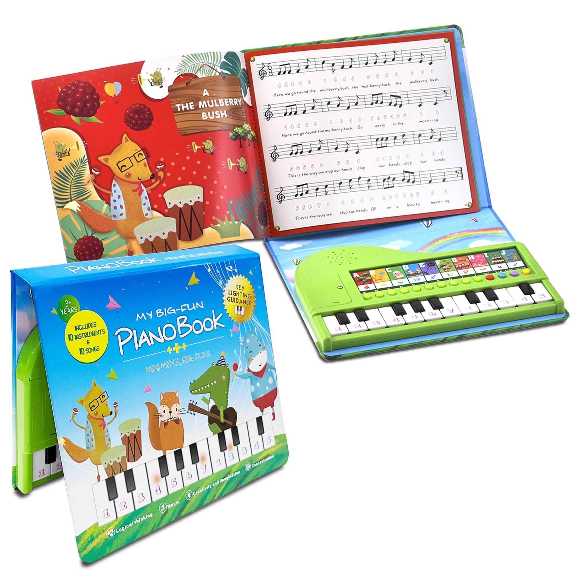 Kids Piano Book Toys - 20 Keys Kids Keyboard Piano Educational Music Toys, Children Gifts & Toddler Toys for 3 4 5 Year Old Boys and Girls