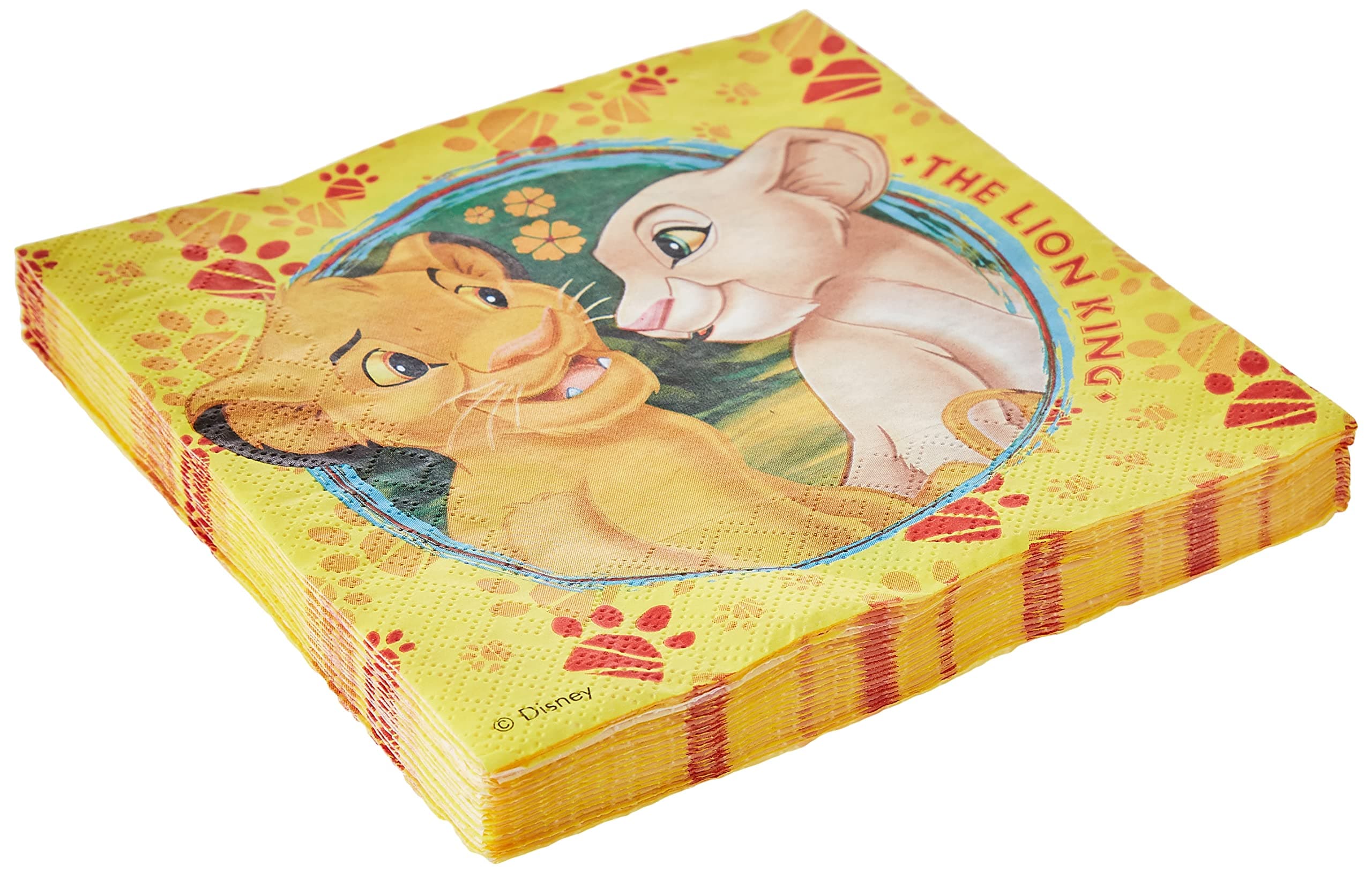 Procos Lion King 2Ply Napkin Set Of 20, Multi Color