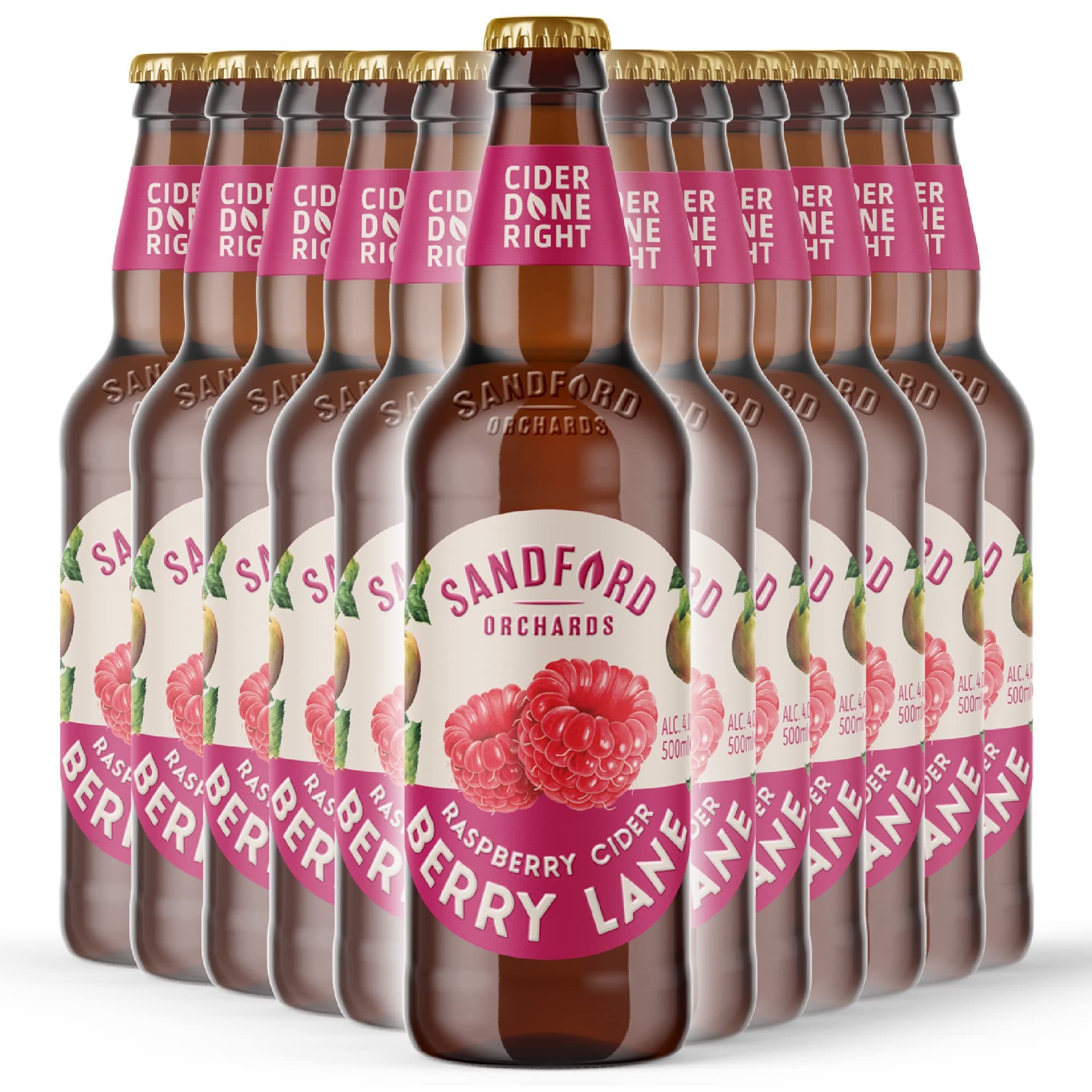 Sandford Orchards Berry Lane ∣ Raspberry Apple Cider 12x 0.5L ALC. 4%