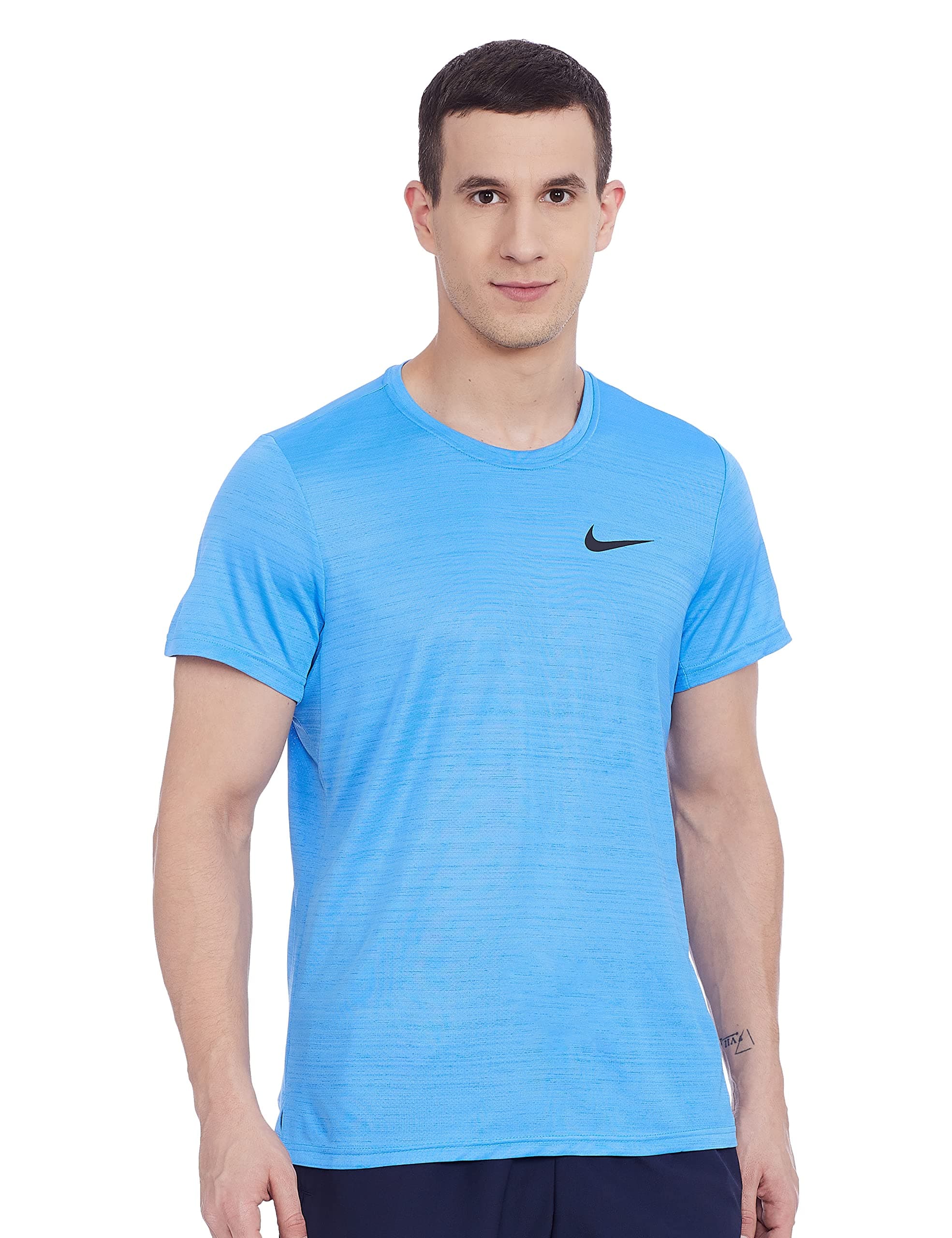 Men's Regular Fit AS M NK DF SUPERSET TOP SS (CZ1220-462_Coast/Black S)