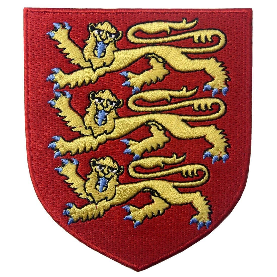 England Royal Coat of Arms Embroidered Emblem British Lion Shield Iron On Sew On Patch