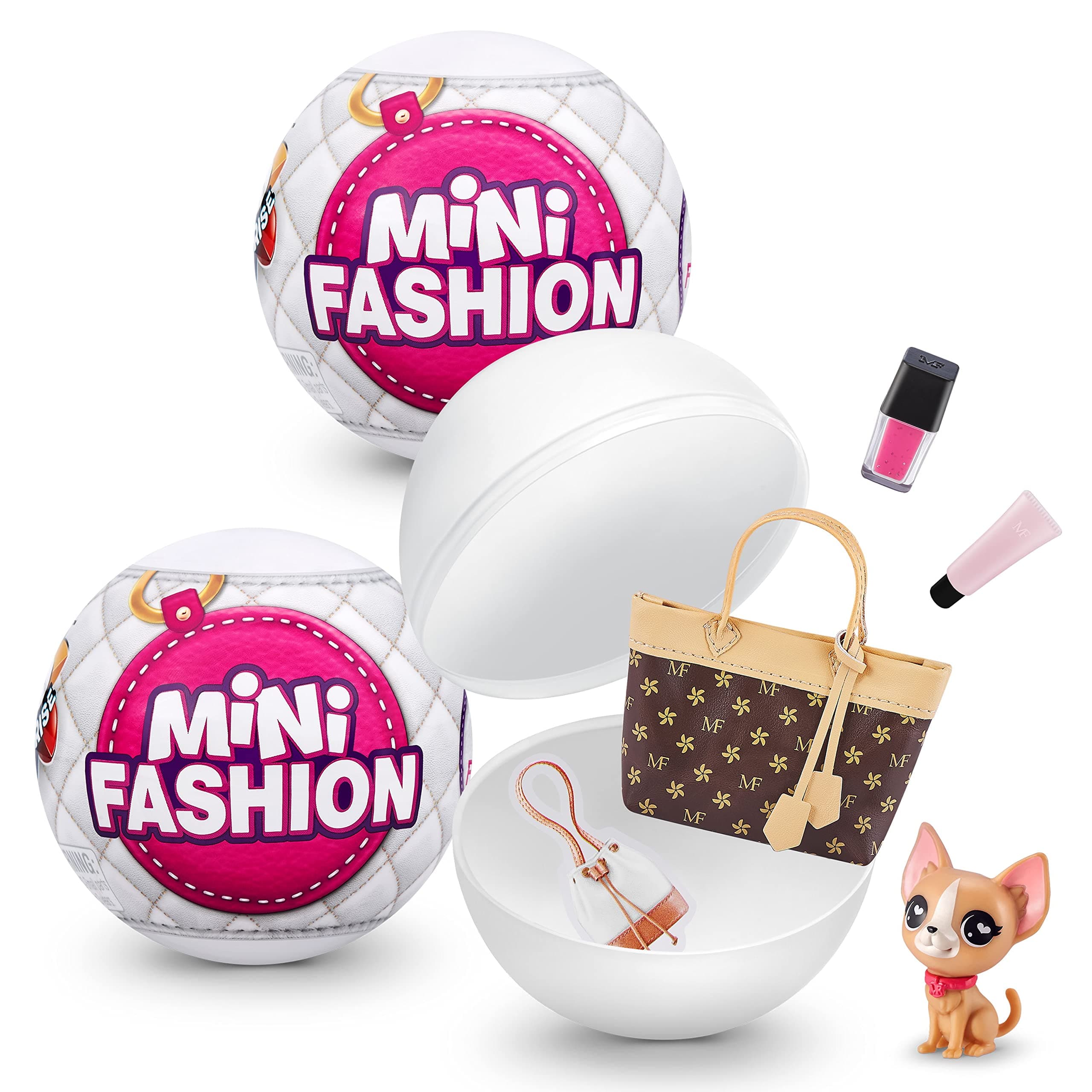 5 Surprise Mini Fashion Amazon Exclusive Mystery Brand Collectibles by ZURU (2 Pack), Gifts for Easter Basket Stuffers, Doll Accessories