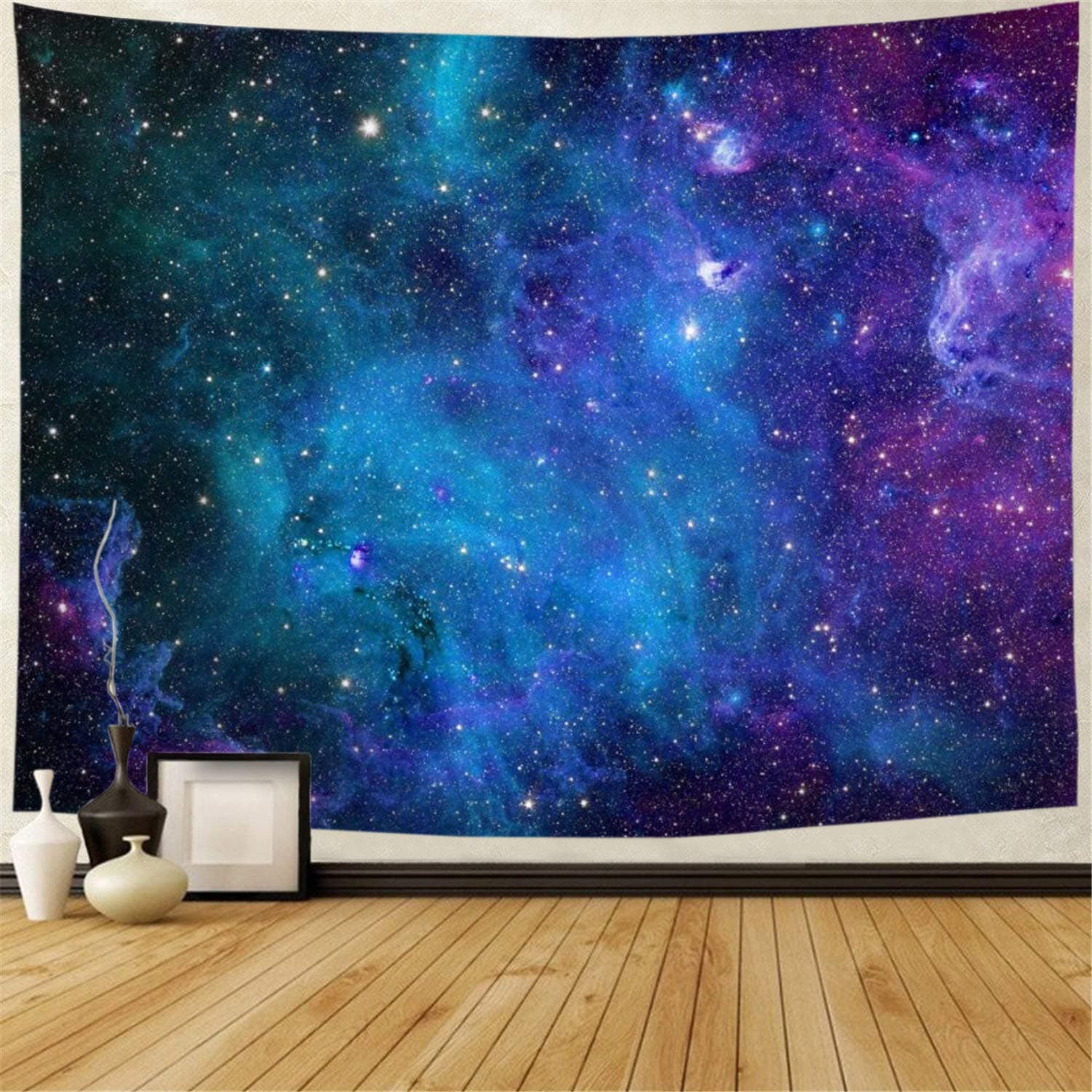 Galaxy Tapestry Blue Starry Sky Tapestry Universe Space Tapestry Wall Hanging Psychedelic Tapestry Mysterious Nebula Stars Wall Tapestry for Living Room Dorm