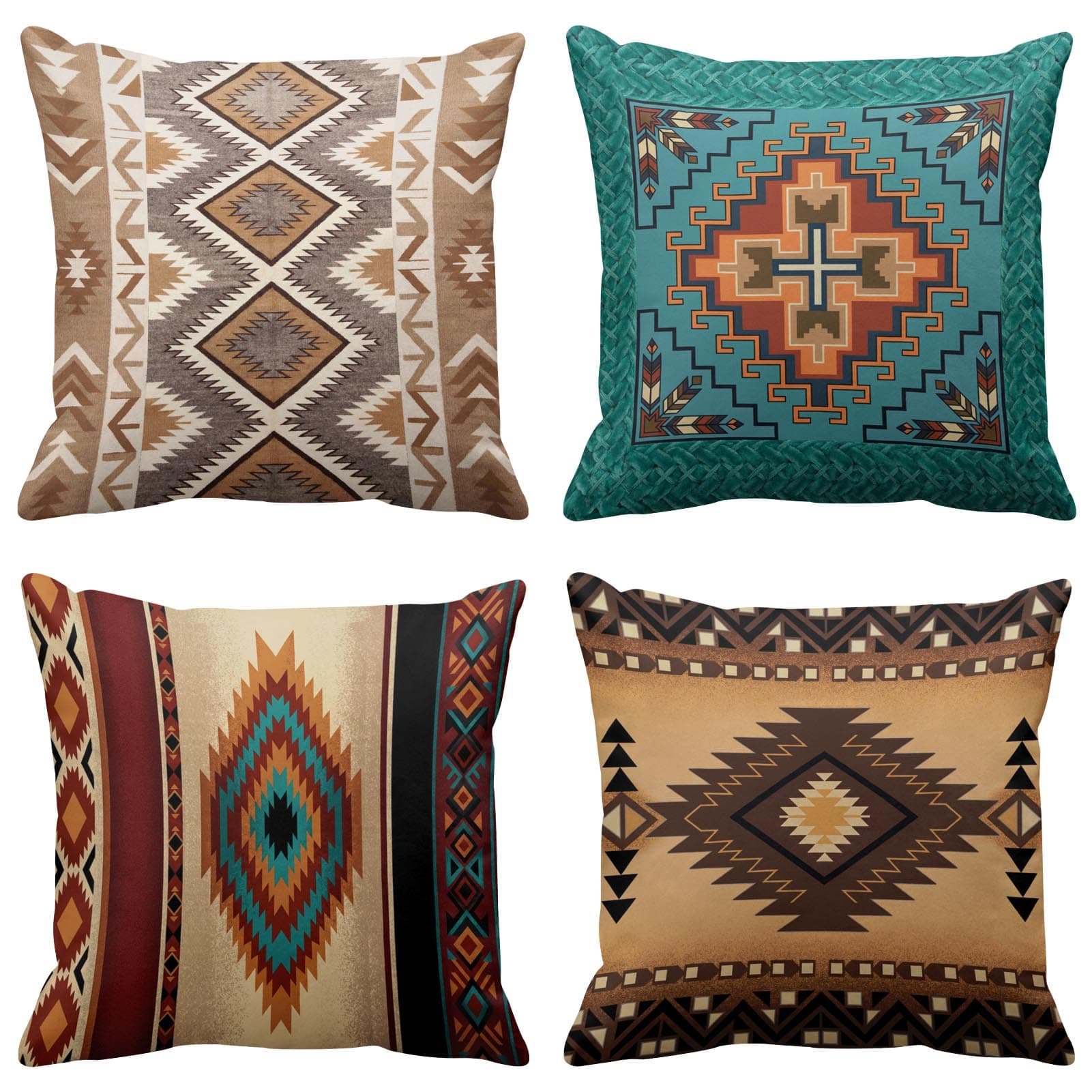 Emvency Set of 4 Throw Pillow Covers