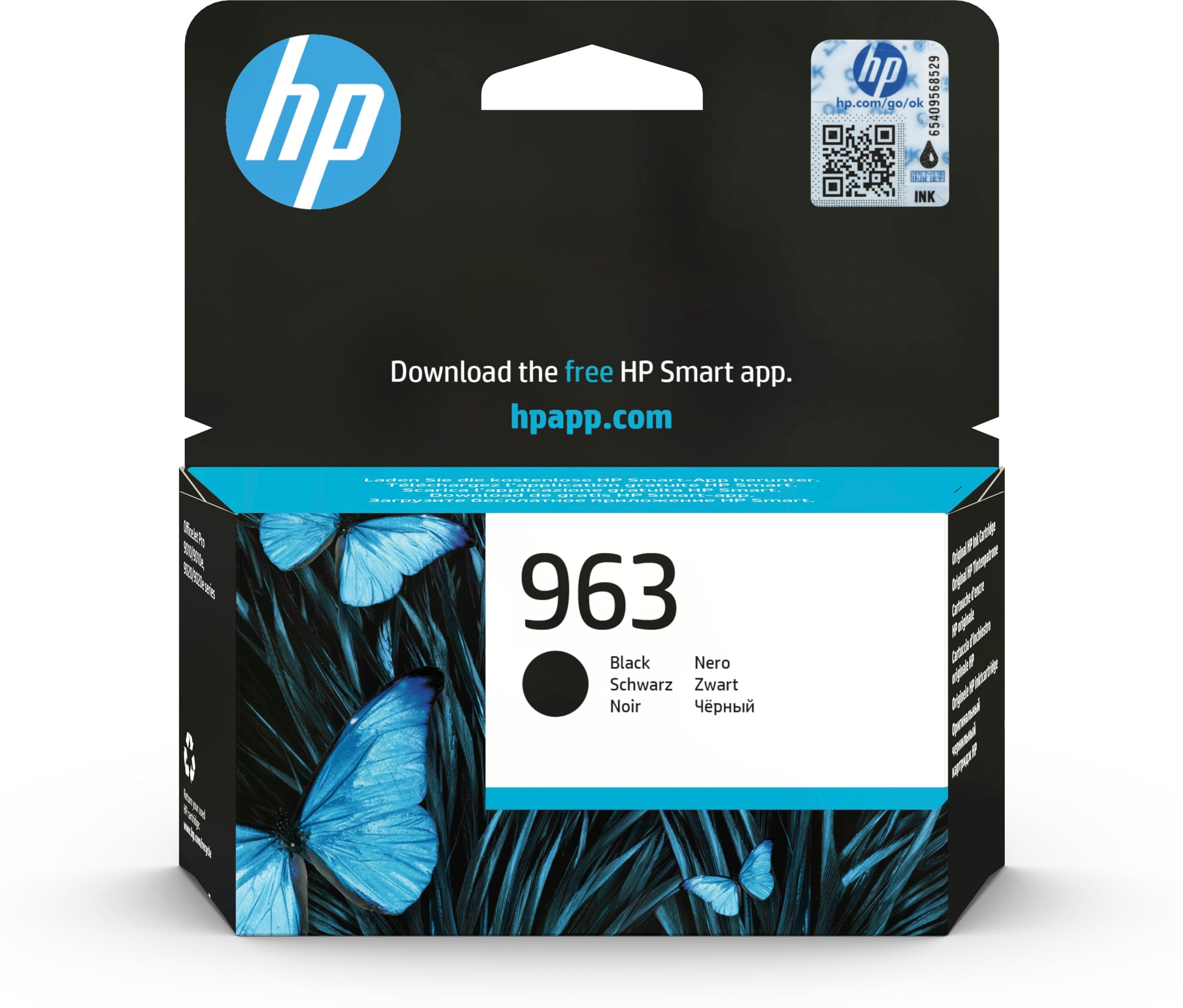 HP|HP 963 Black Original Ink Cartridge|Black|1000 pages|HP OfficeJet Pro 9010, 9013, 9020, 9023|3JA26AE.
