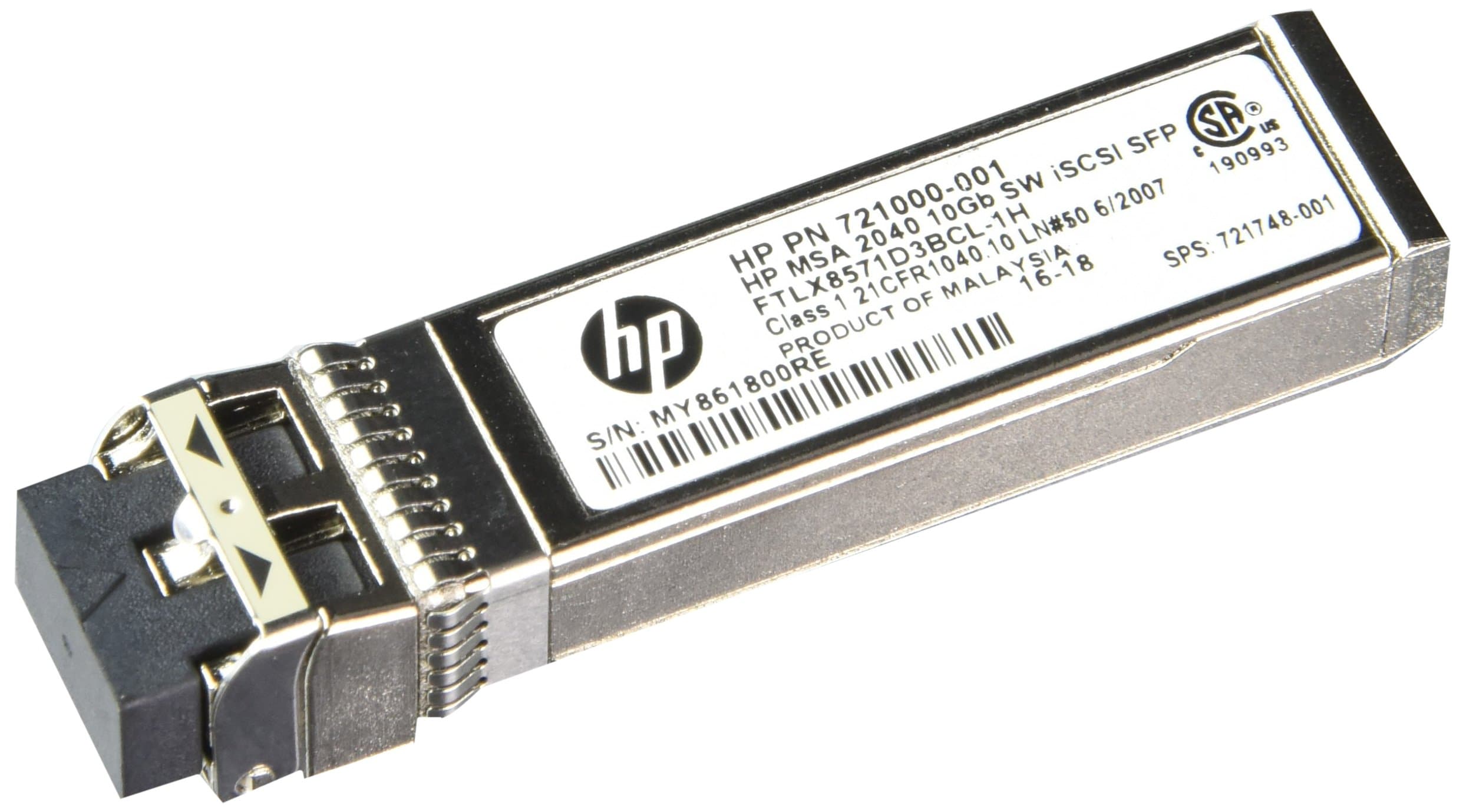 HPMSA 2040 10Gb Short Wave iSCSI SFP+ 4-pack Transceiver C8R25A