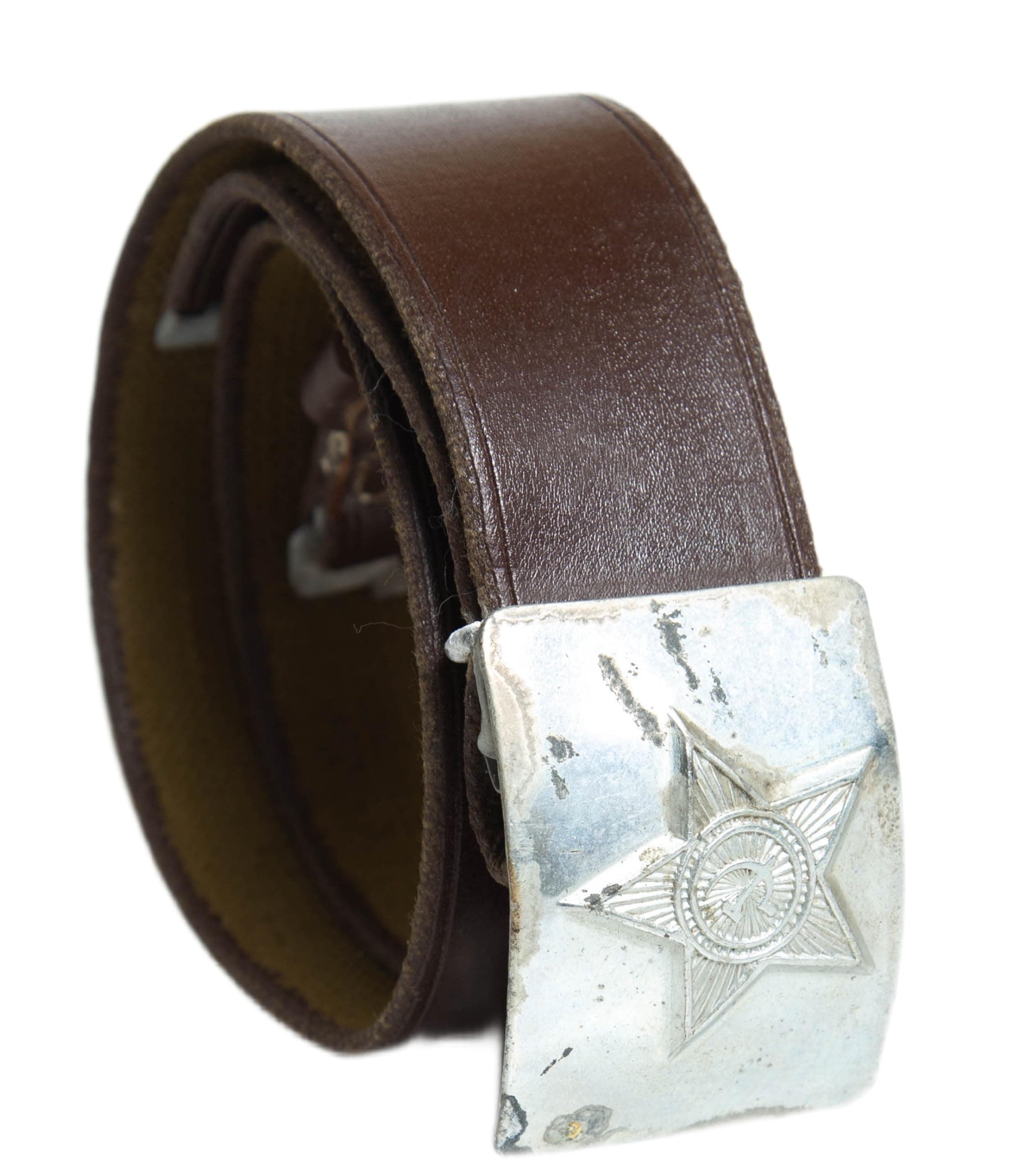 New WW2 Russian military VTG coated tarpaulin field belt USSR aluminum buckle