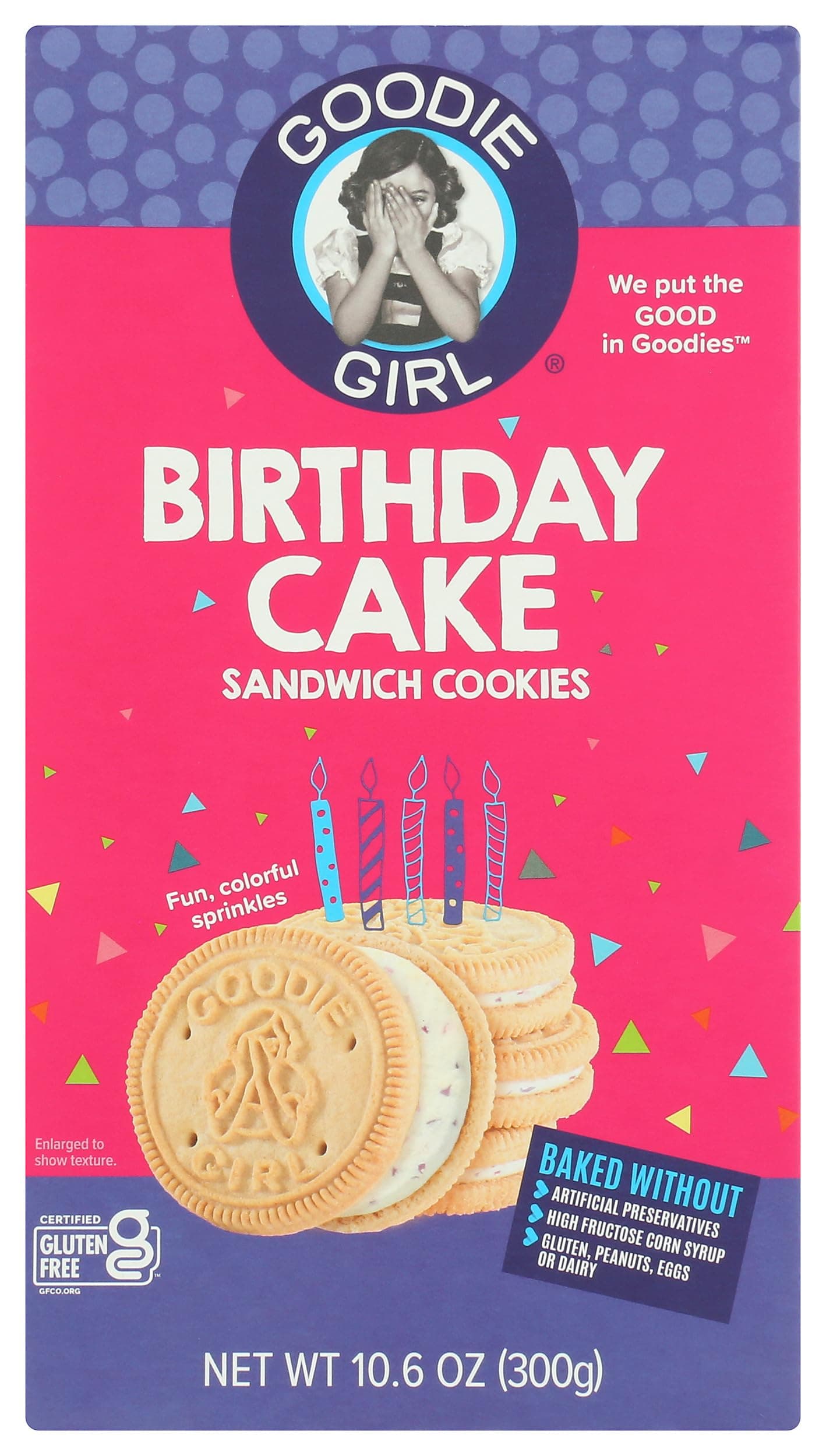 Goodie Girl Cookies Gluten Free Birthday Cake Cream - 10.6oz