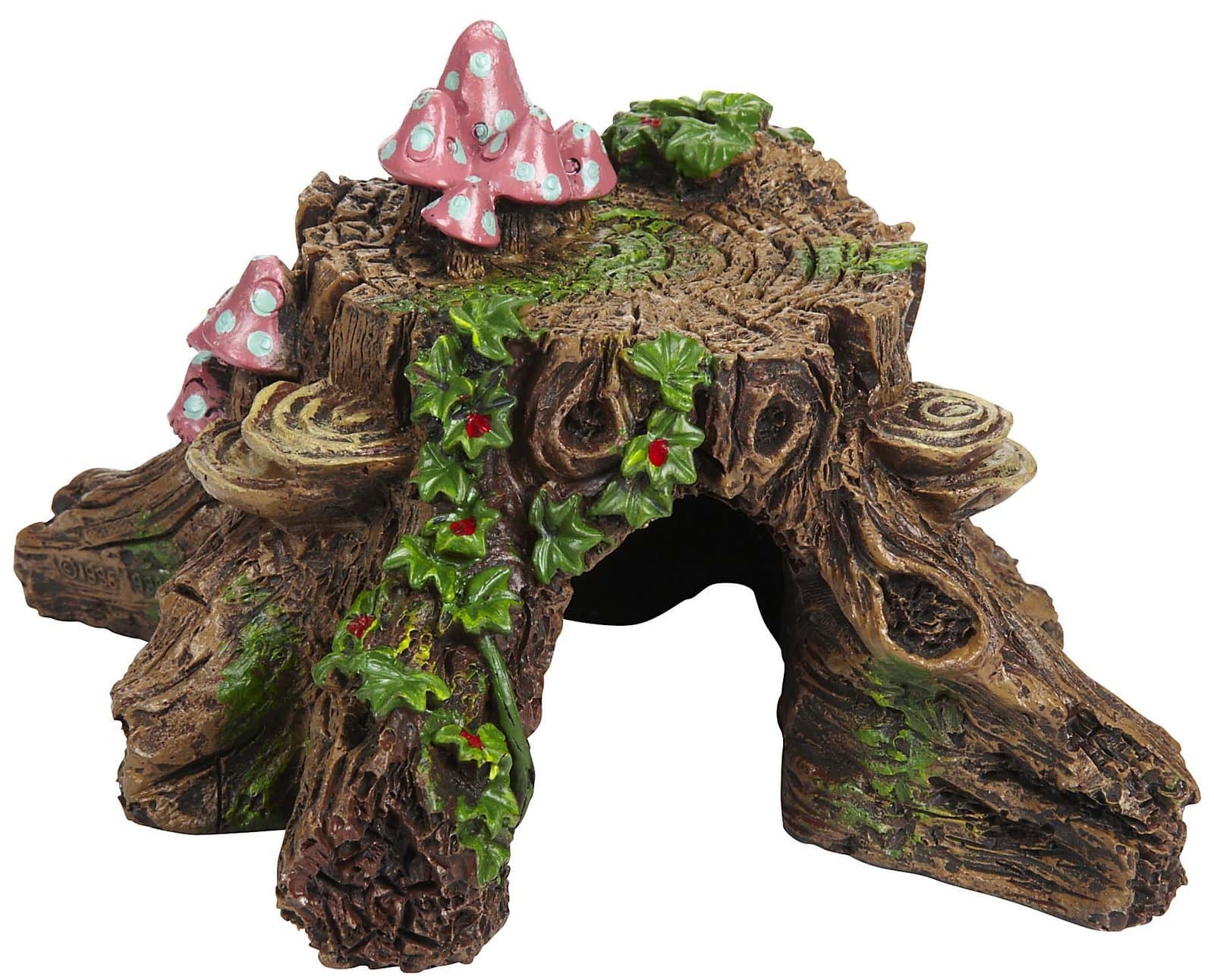 Reptile Cafe Tree Stump Hide-Away Reptile Tank Decor, Small