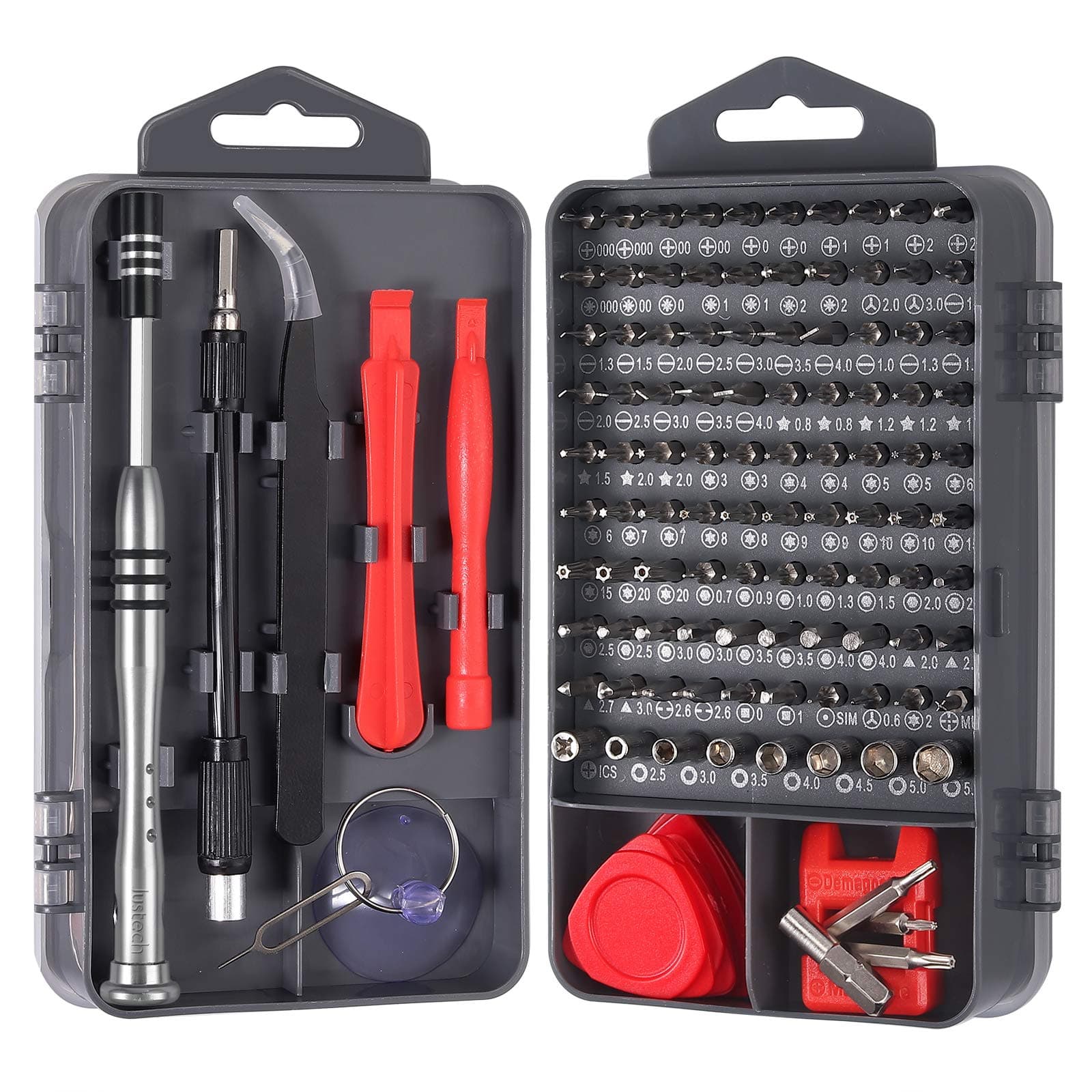 Justech 122 in 1 Screwdriver Set,Precision Screwdriver Repair Tool Kit Magnetic Small Screwdriver Kit Professional Removable Tool for Mobilephone Computer/Tablet/Game Console/Electronic etc