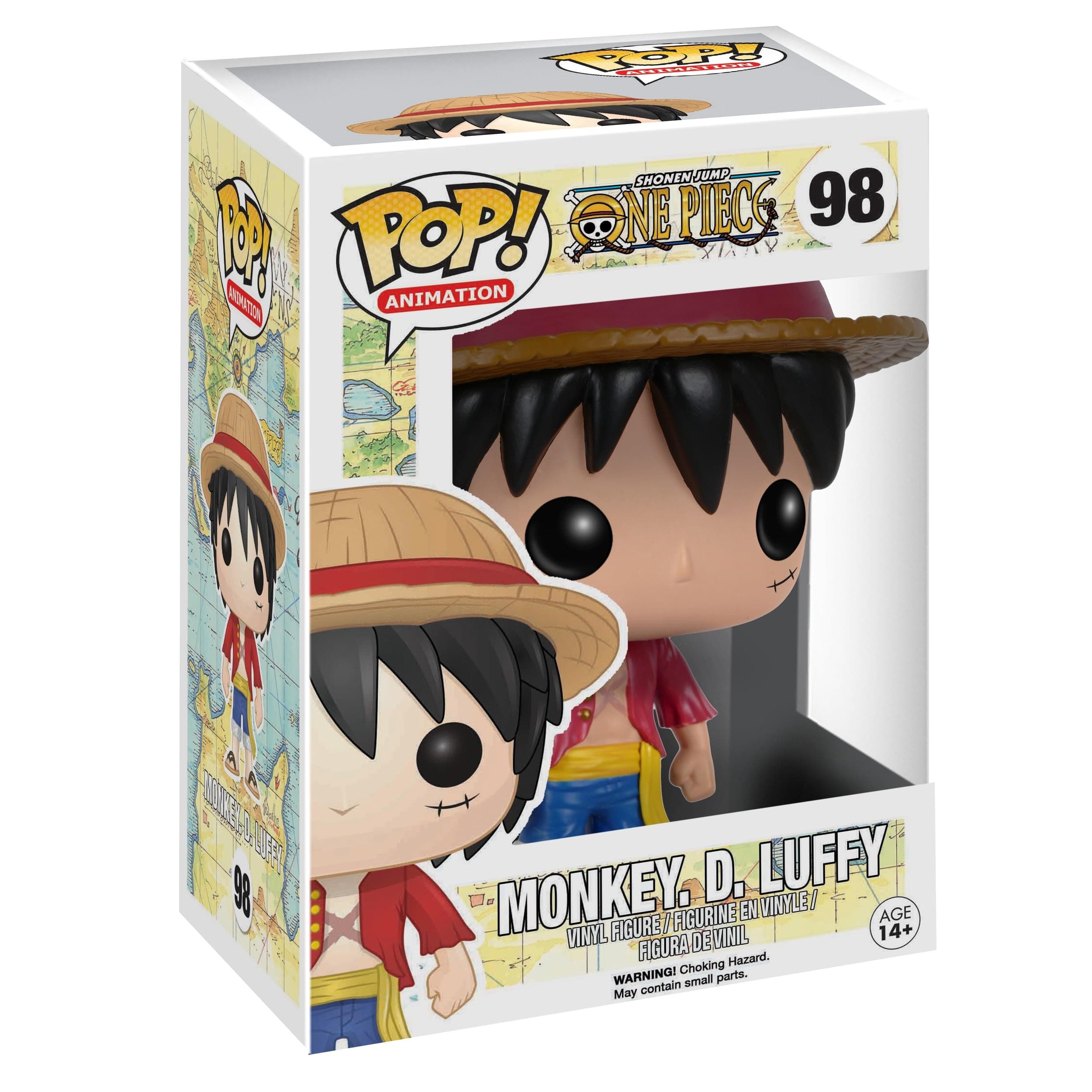Vinyl FUNKO POP! Anime: One Piece - Monkey D. Luffy, 8.9 x 8.9 Cm, Multicolour