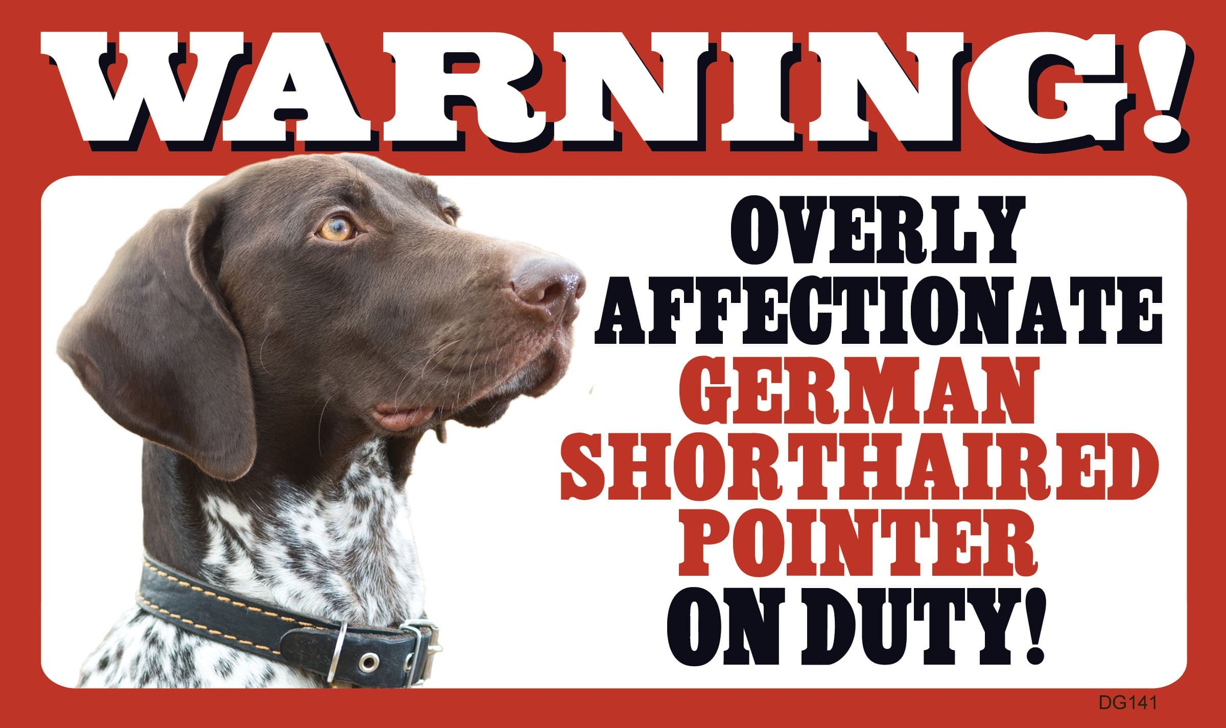 Warning Overly Affectionate German Shorthaired Pointer On Duty
