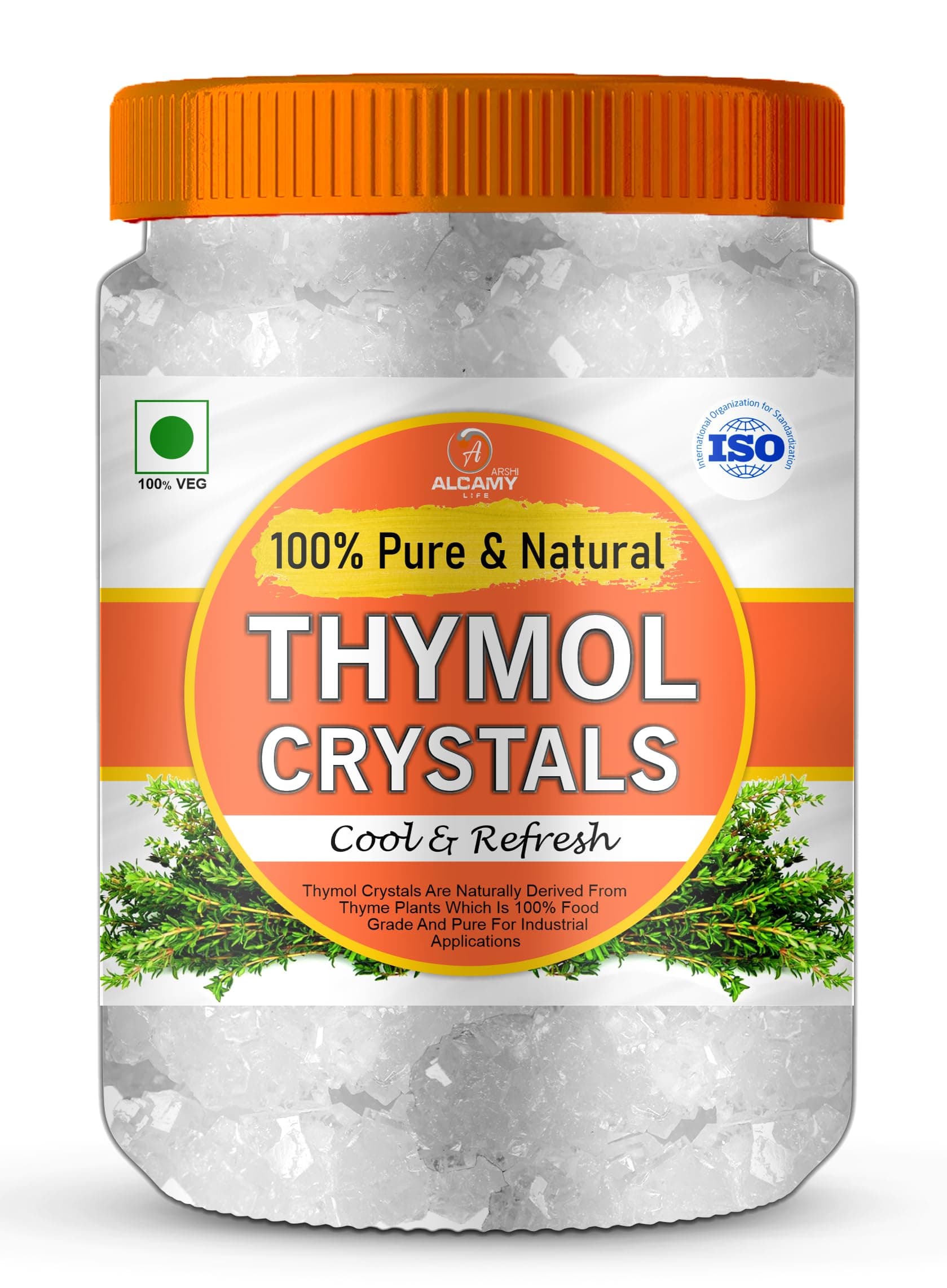 - AAAL 100% Pure Thymol Crystals Food Grade And Edible/Freshness Sealed Pack (JAR, 100 GM)