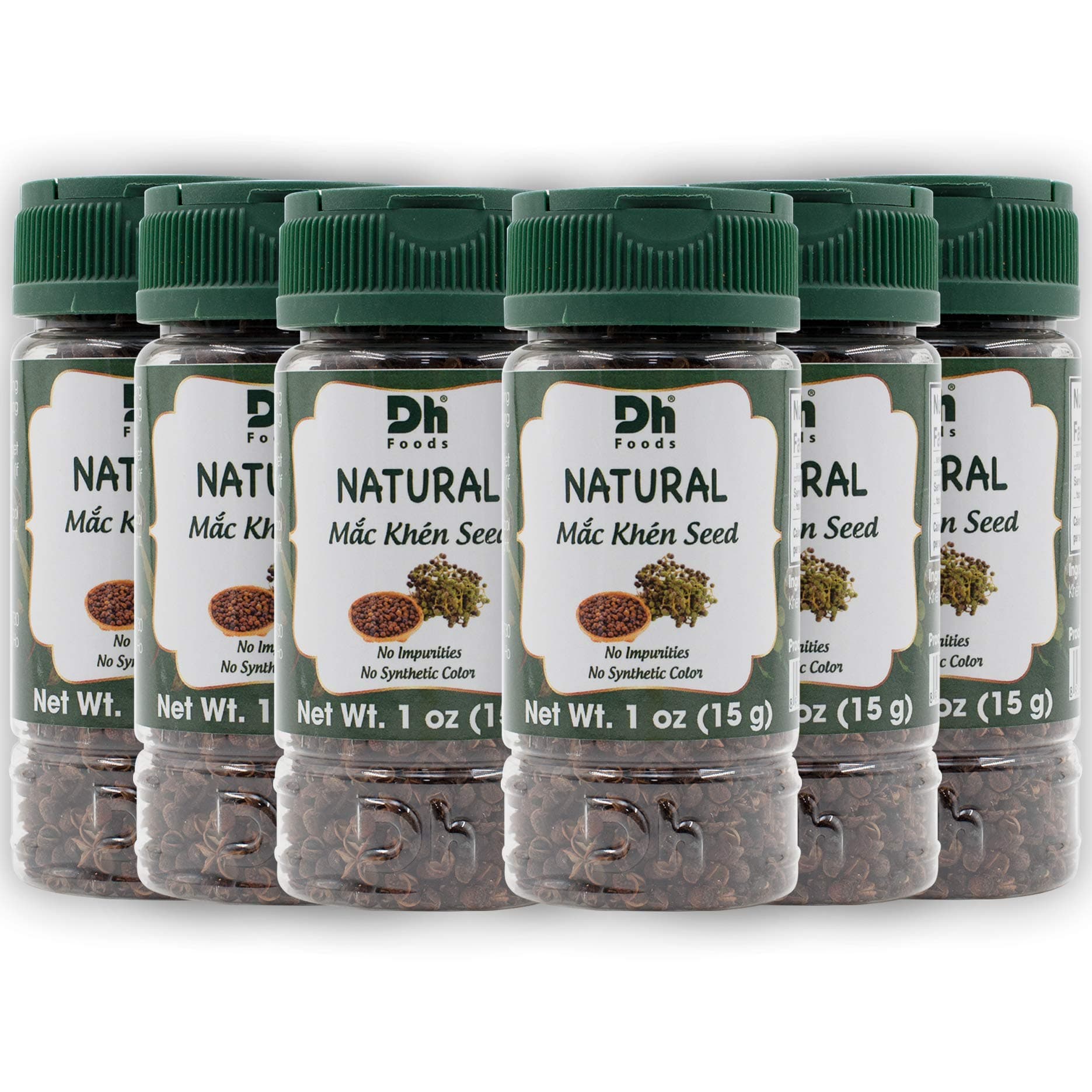Dh Foods Natural Mac Khen Seed (Pack of 6) | Vietnamese Natural Seasoning Spice | For cooking and teas | NO Synthetic Color - NO Artificial Preservative | 2 oz Net Wt.