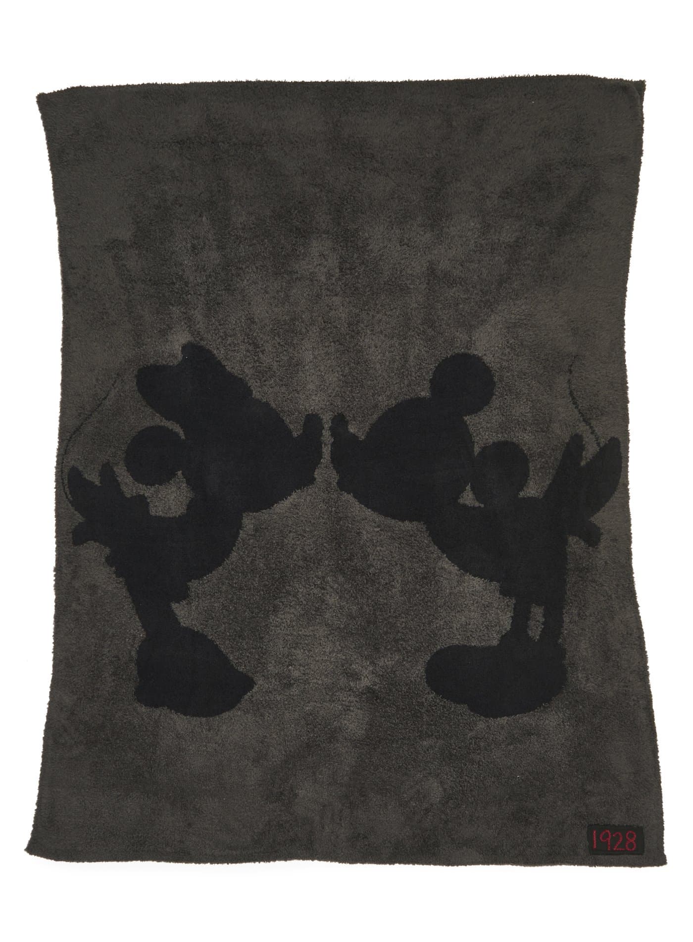 Barefoot Dreams CozyChic Classic Mickey and Minnie Mouse Throw Disney Series Carbon/Black, 54" W X 72" L (D103)
