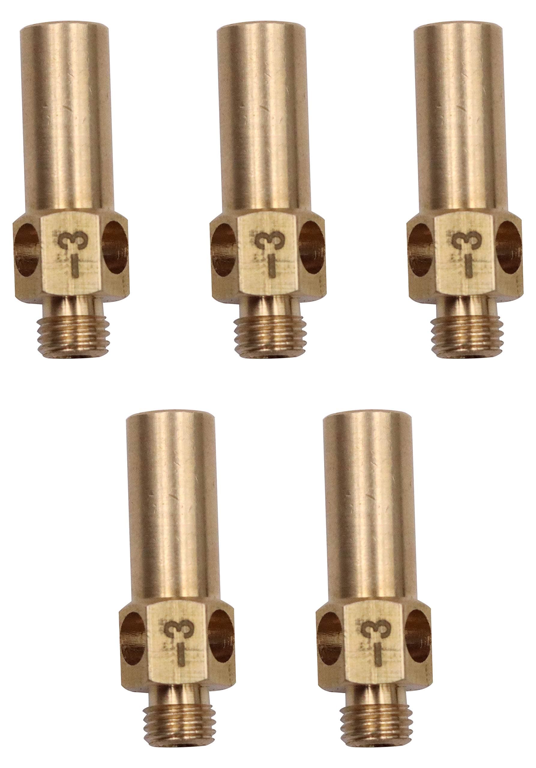 Earth Star 5 PCS Brass Cast Iron Jet Burner LPG Gas Nozzle Cooking Stove Nozzles