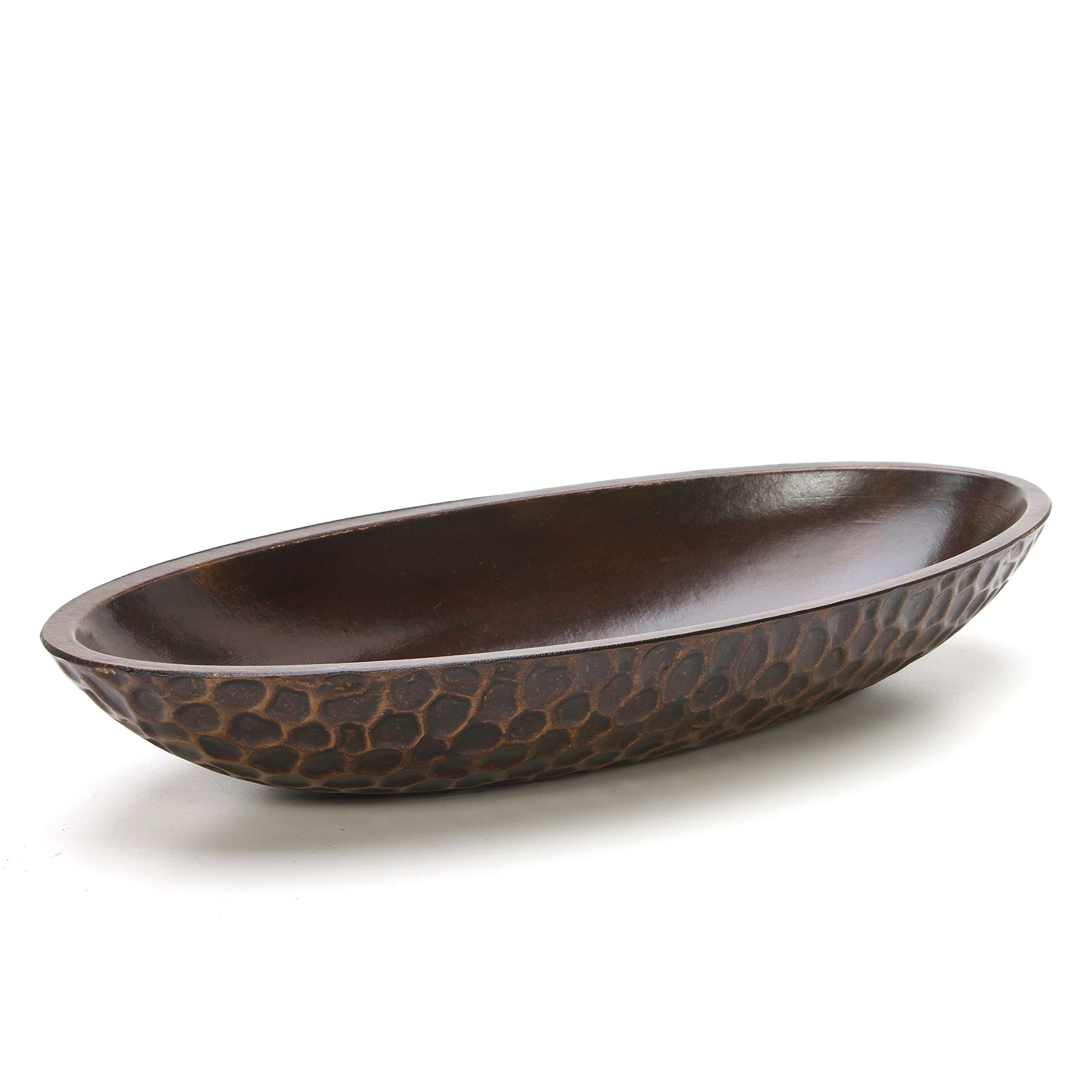 Hosley Honeycomb Wood Decor Bowl, 14.3" Long, For Orbs, Dried potpourri etc. Ideal Gift for Study, Den, Dorm, Home, Weddings, Spa, Reiki, Meditation
