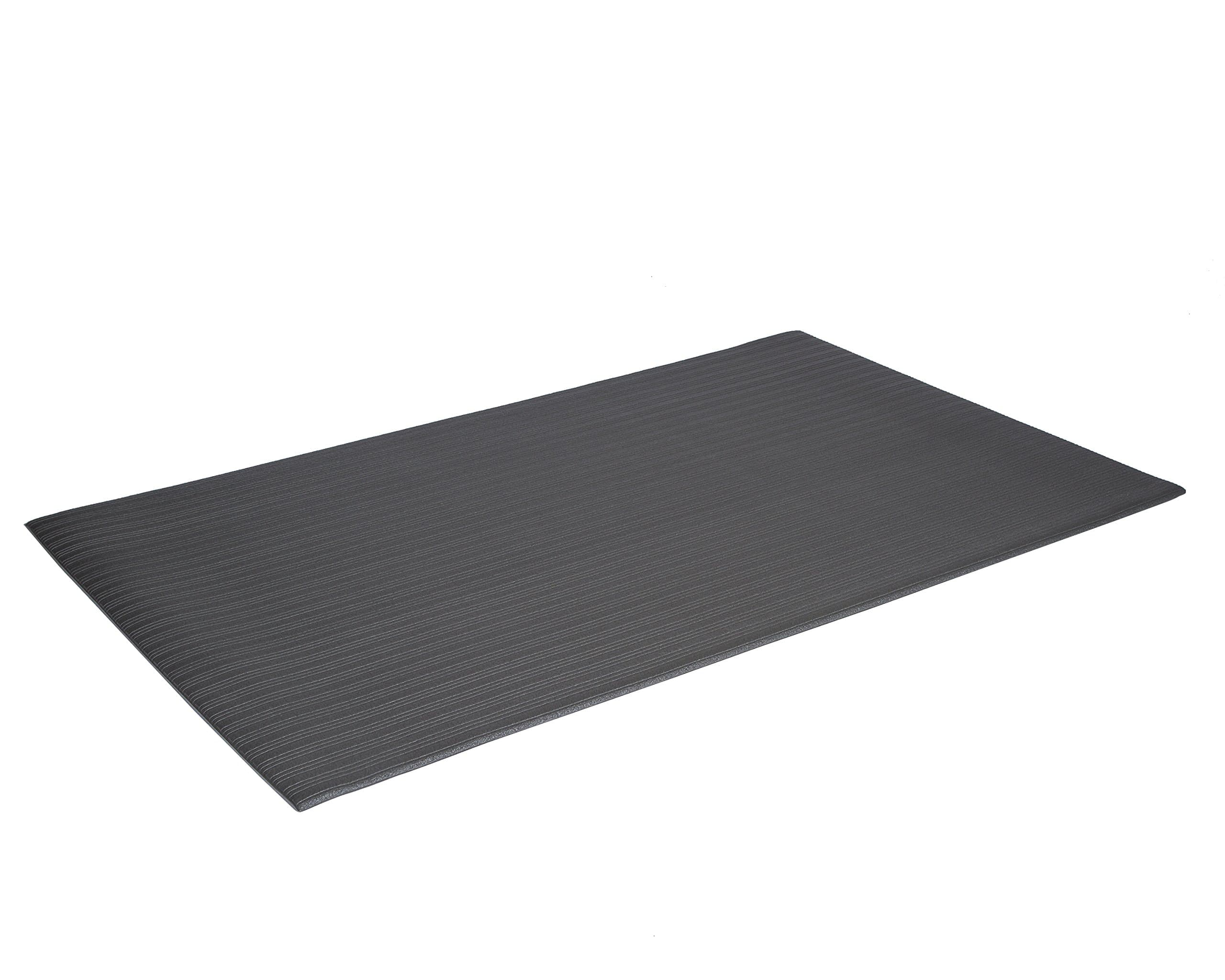 Crown Ribbed Anti-Fatigue Vinyl Mat, 27" by 36", Gray