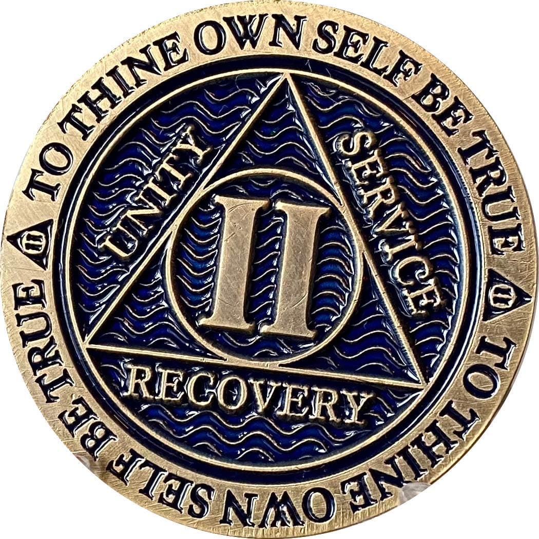 2 Year AA Medallion Reflex Antique and Blue Color Bronze Chip II