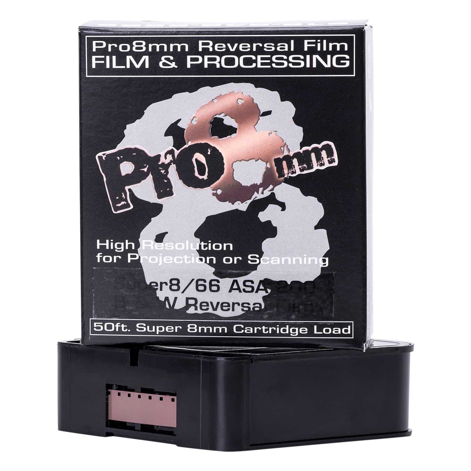 Pro8mm 019962154706 Super 8mm Film Super 8/66 Tri-X Reversal ASA 200 (Black/White)