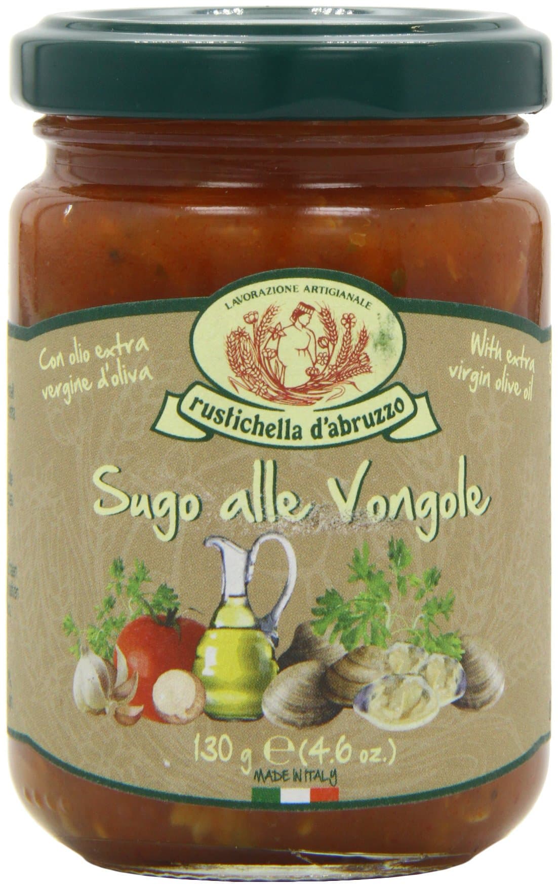 Rustichella Sugo Vongole Pasta Sauce 390 g (Pack of 3)