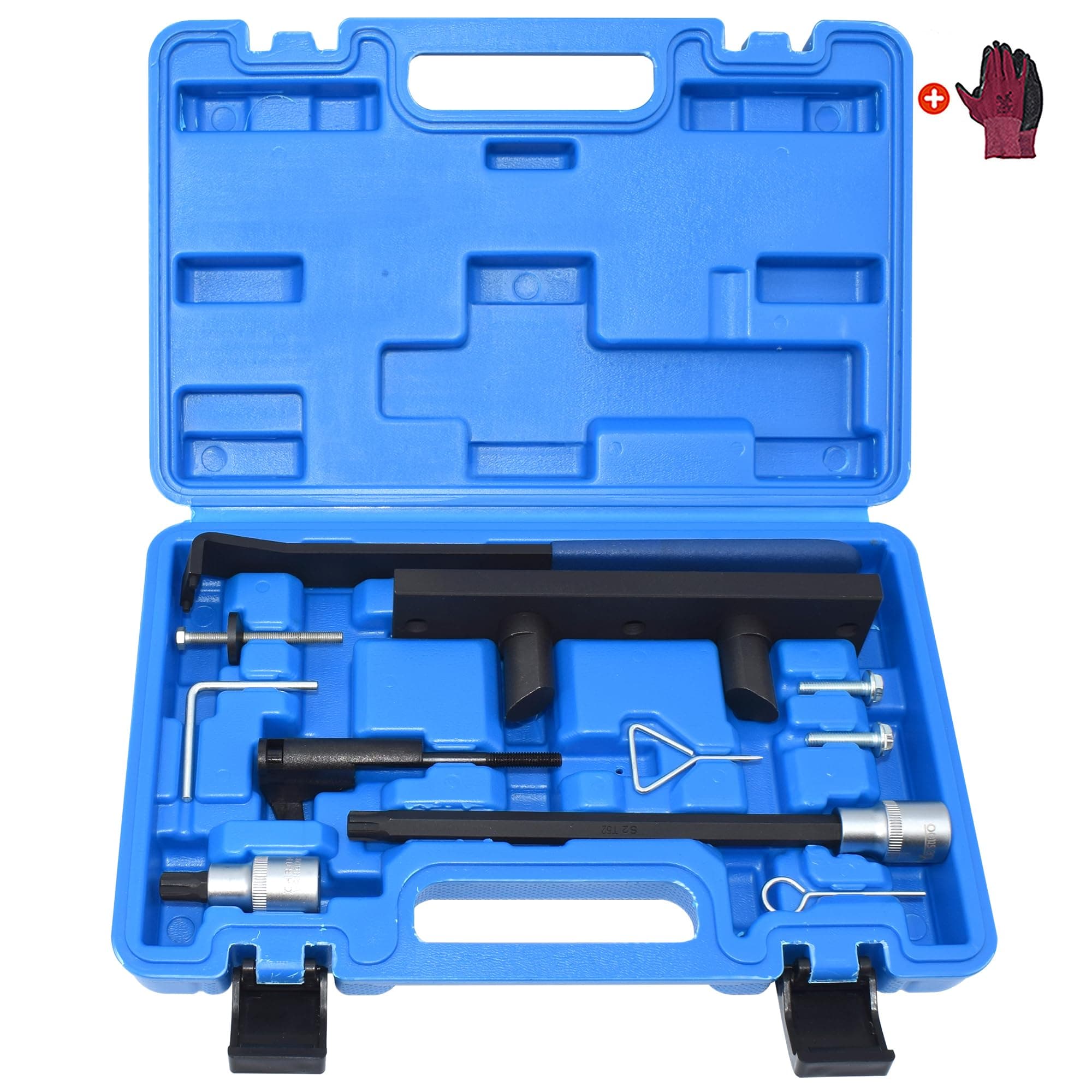 Camshaft Alignment Locking Timing Tool Kit, Compatible with Audi VW 2.0 FSI/TFSi Petrol Engine T10252 T10115 T10020 with T52 T40080 Socket