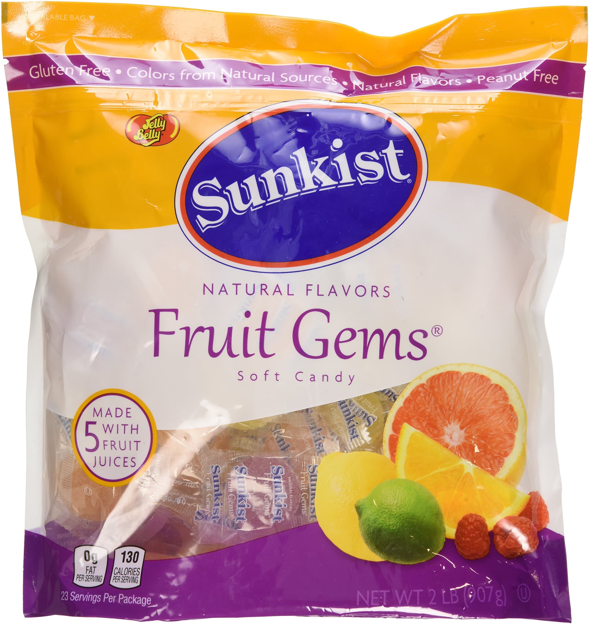 Sunkist Individually-Wrapped Fruit Gems ? 2 lb Pouch