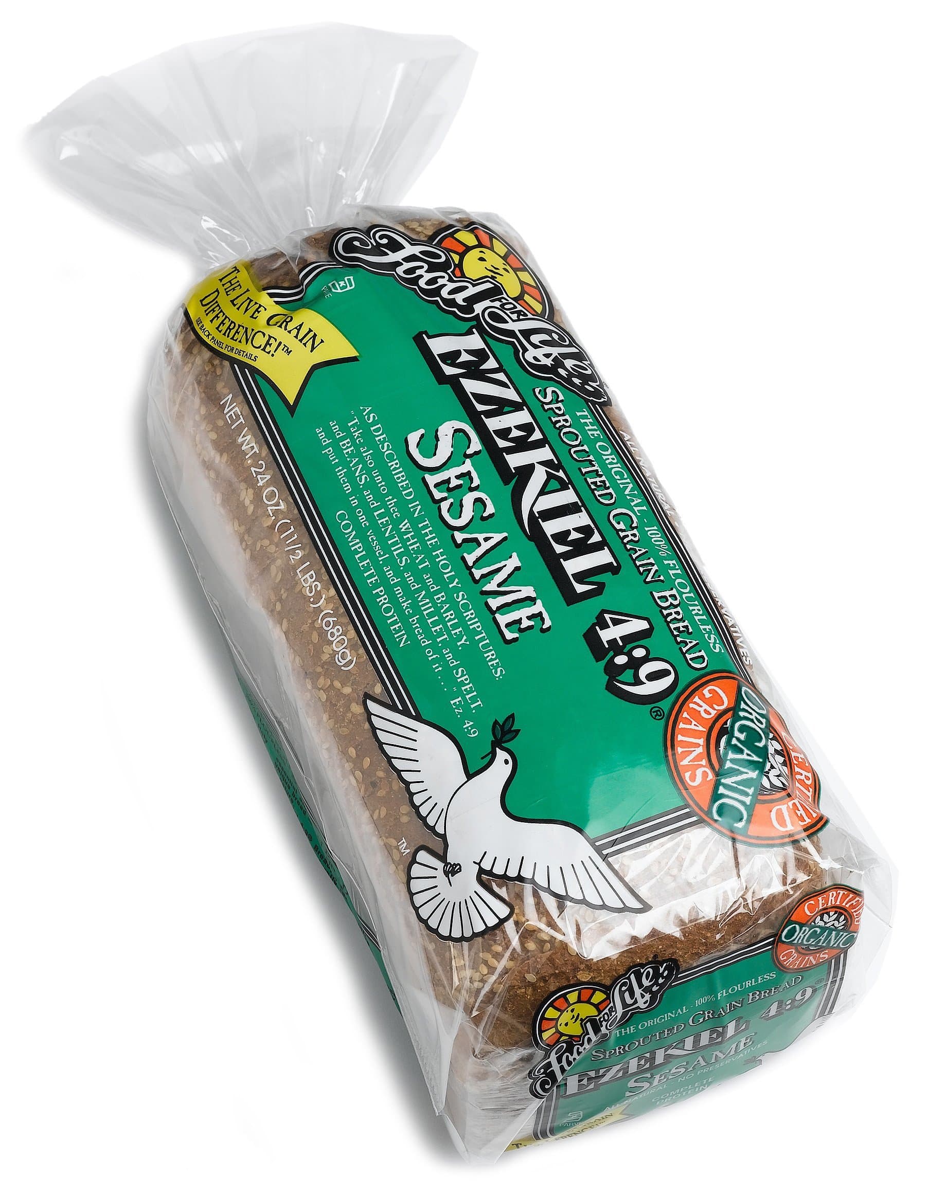 Flourless Sprouted Grain Bread, Sesame, 24 oz (Frozen)