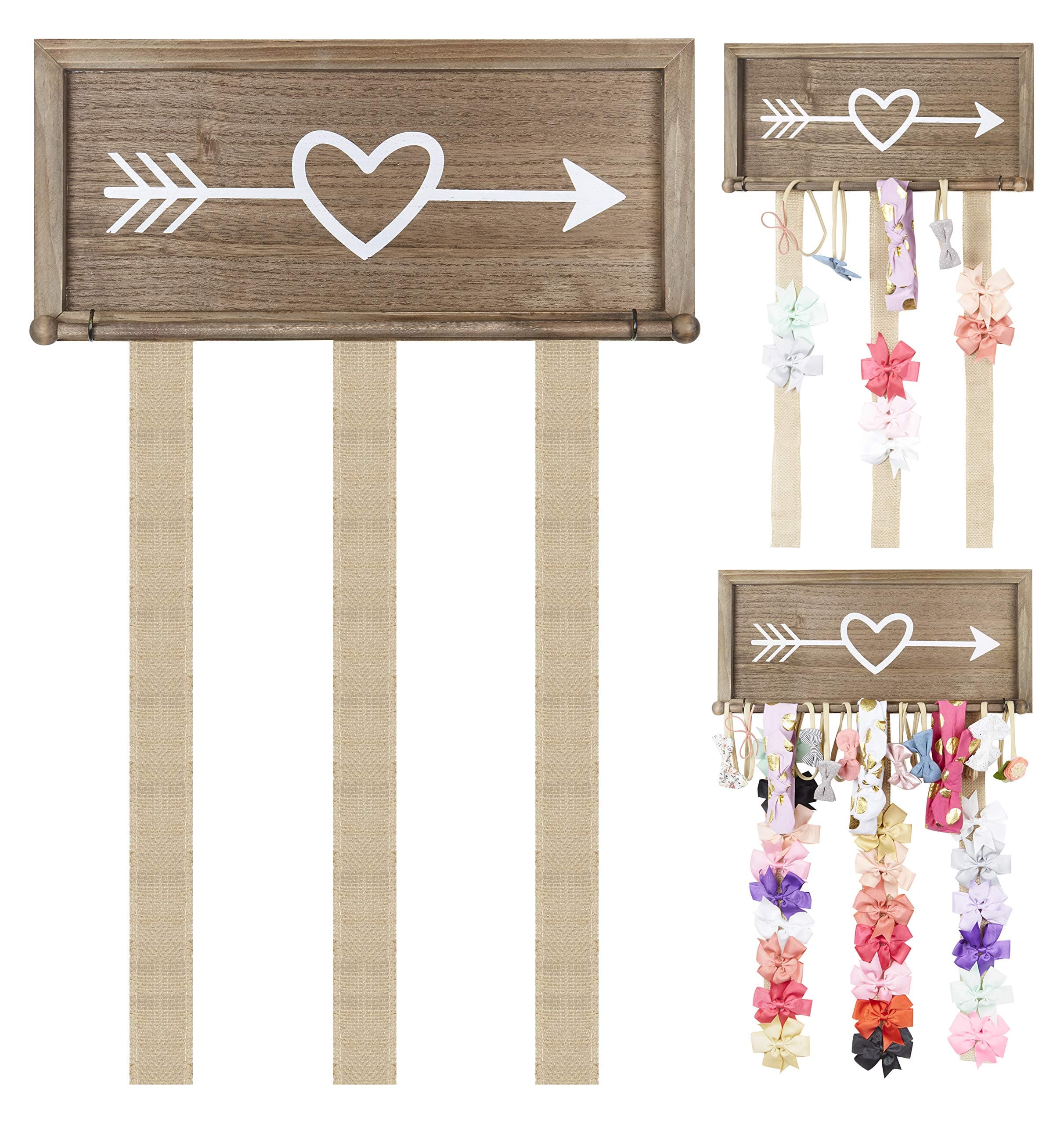 SoCal ButtercupHair Bow Holder Organizer for Girls - Rustic Farmhouse Decor - Headband, Hair Tie, Bow Organizers - Baby Hair Accessories Storage Display - Decoration for Girls Room - Toddler